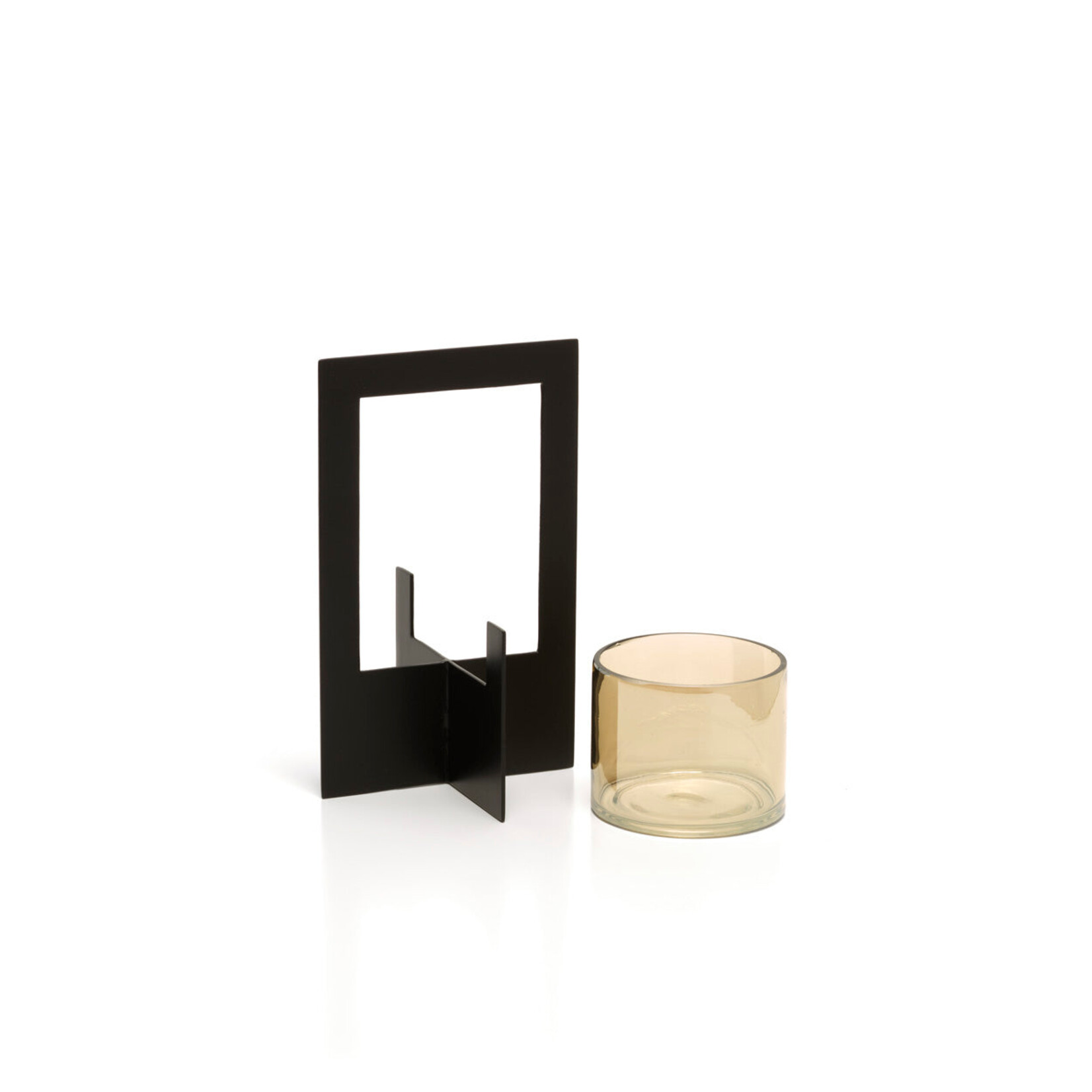 Bazar Bizar Antwerp The Hurricane Framed Candle Holder - Black - L