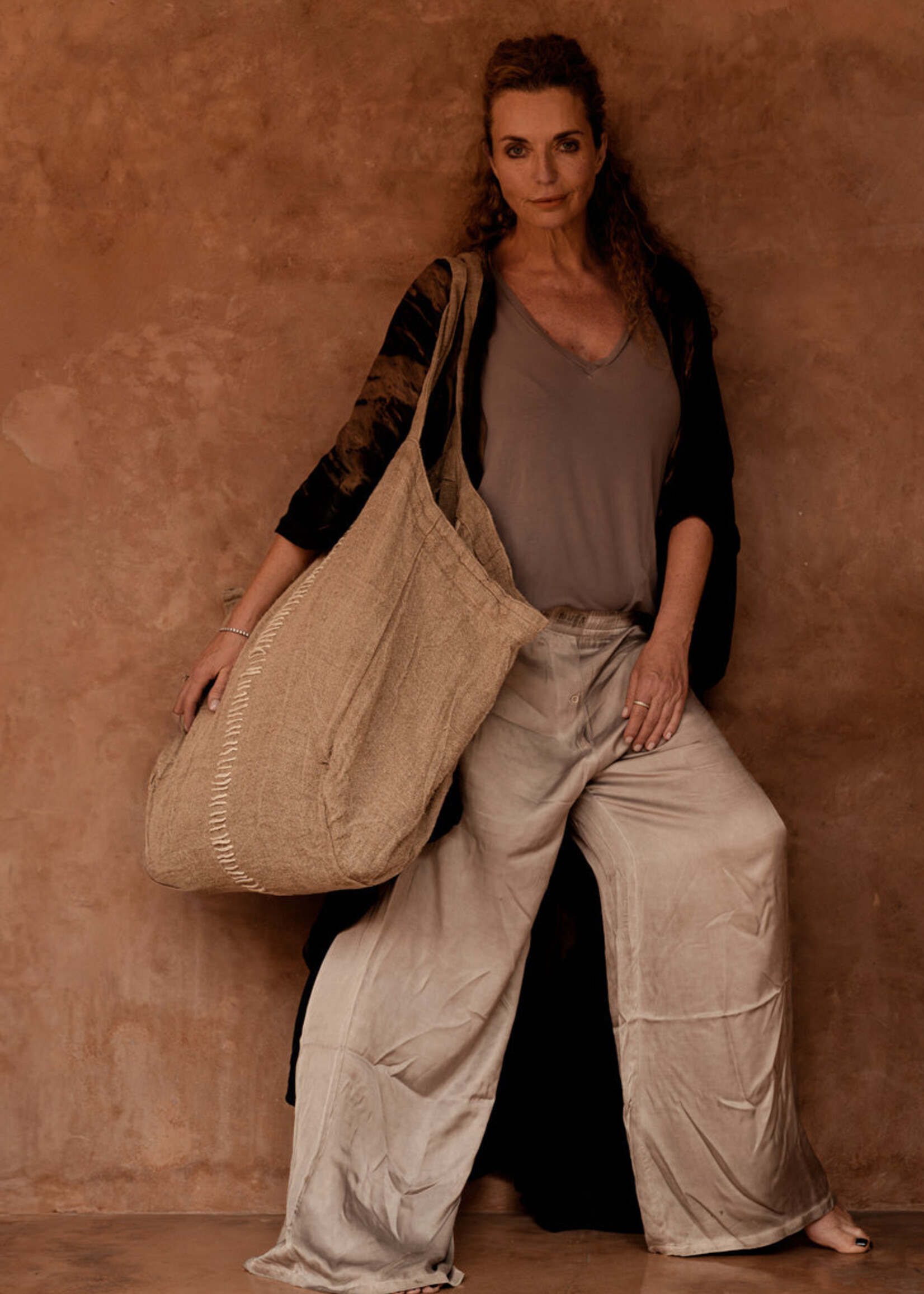Bazar Bizar Antwerp The Tote-ally Linen Shopper - Natural