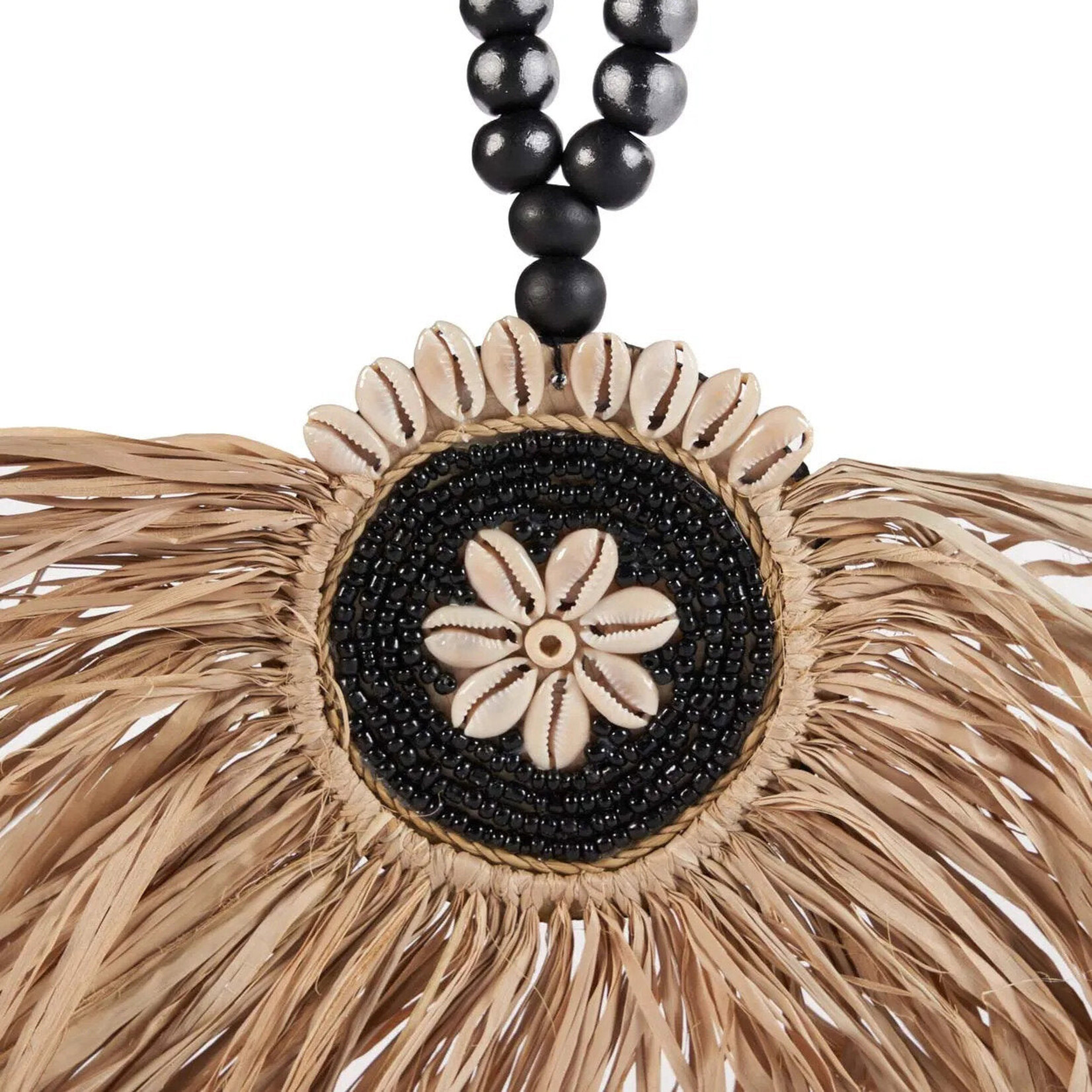 Bazar Bizar Antwerp The Raffia Mahkota Tassel - Natural Black