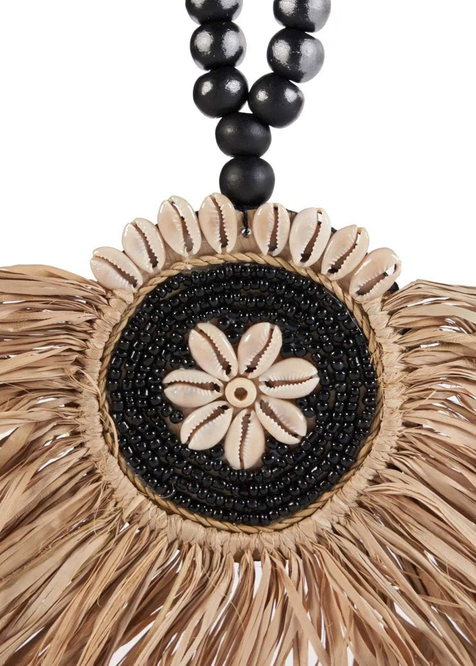 Bazar Bizar Antwerp The Raffia Mahkota Tassel - Natural Black
