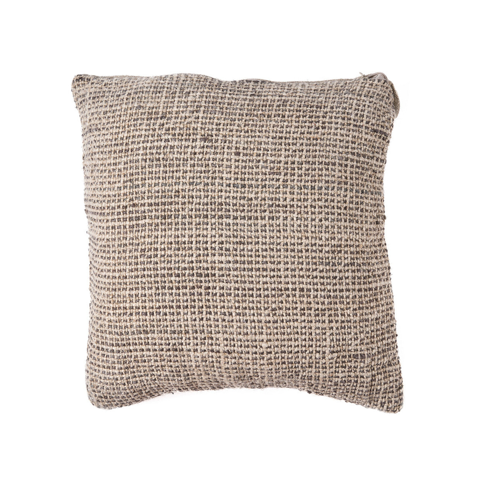 Bazar Bizar Antwerp The Linen Grain Cushion Cover - Natural Black