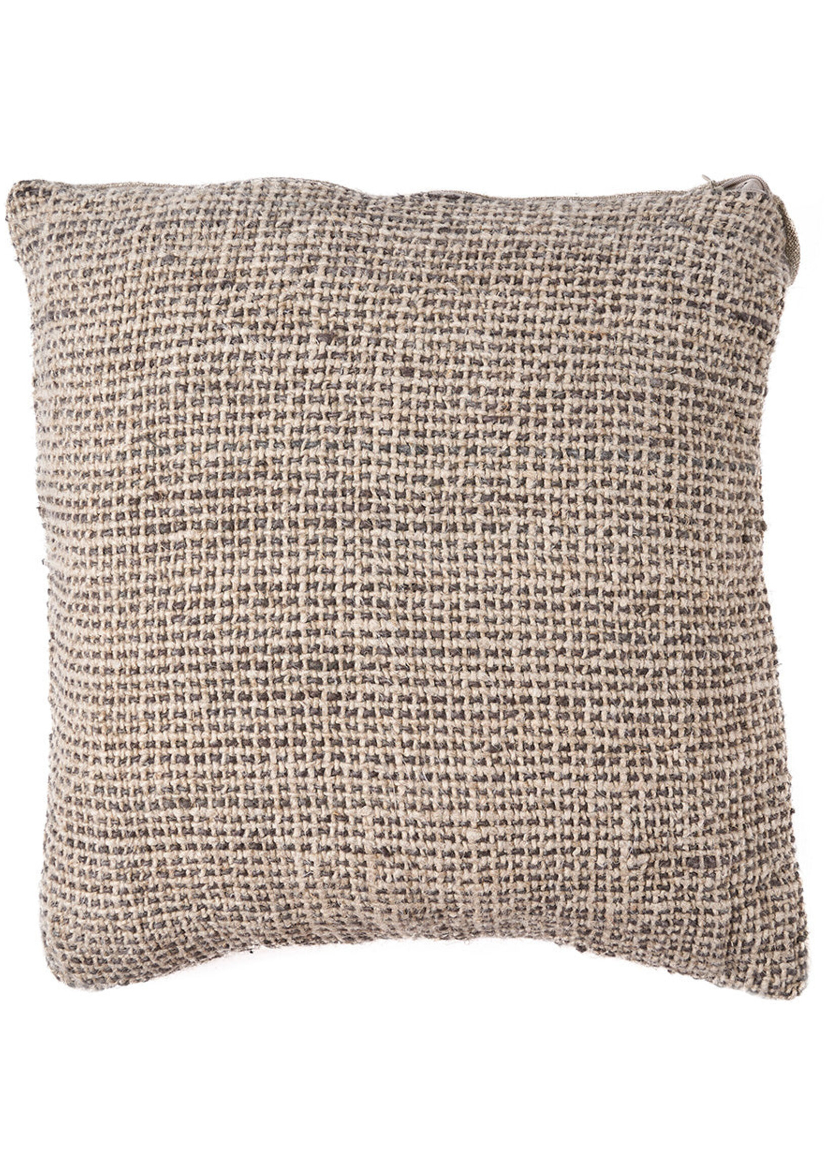 Bazar Bizar Antwerp The Linen Grain Cushion Cover - Natural Black