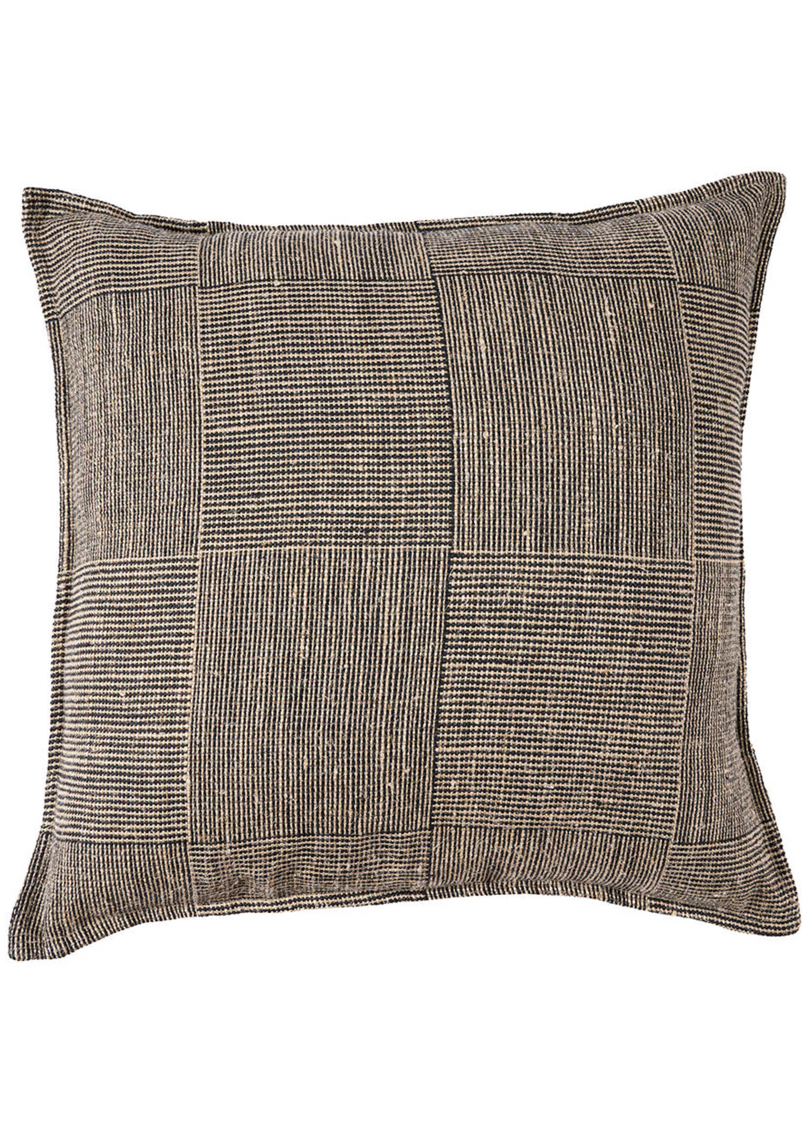 Bazar Bizar Antwerp The Bloc Party Cushion Cover - Black Natural - 50x50
