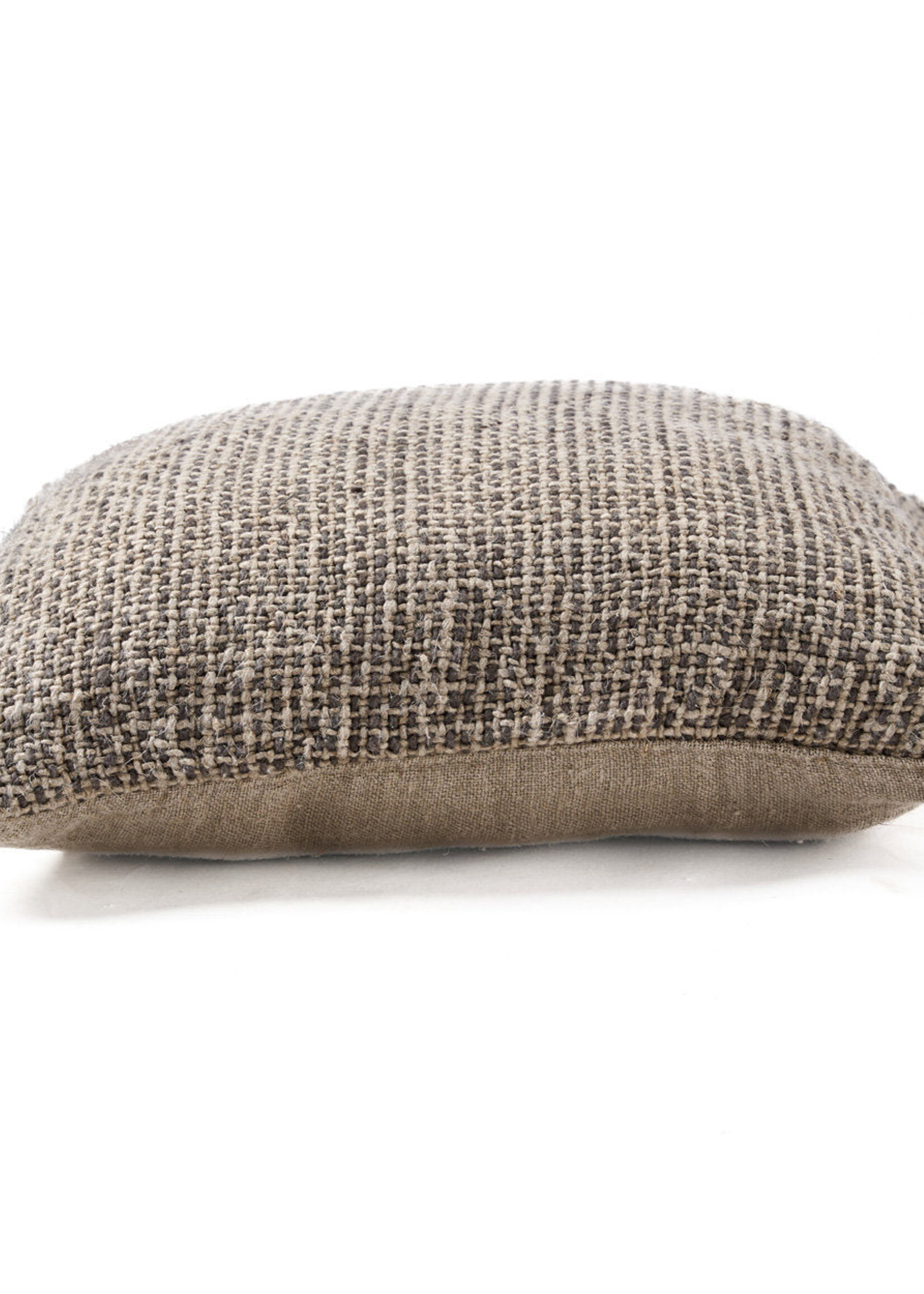 Bazar Bizar Antwerp The Linen Grain Cushion Cover - Natural Black