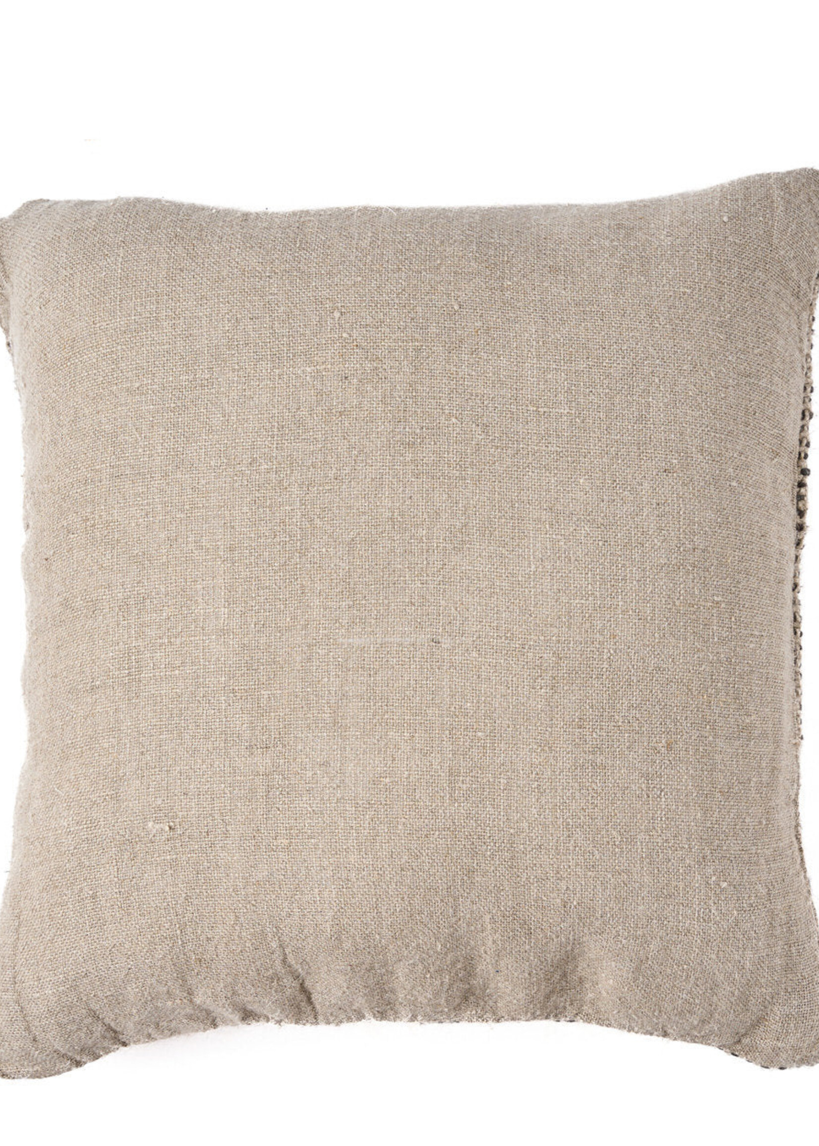 Bazar Bizar Antwerp The Linen Grain Cushion Cover - Natural Black