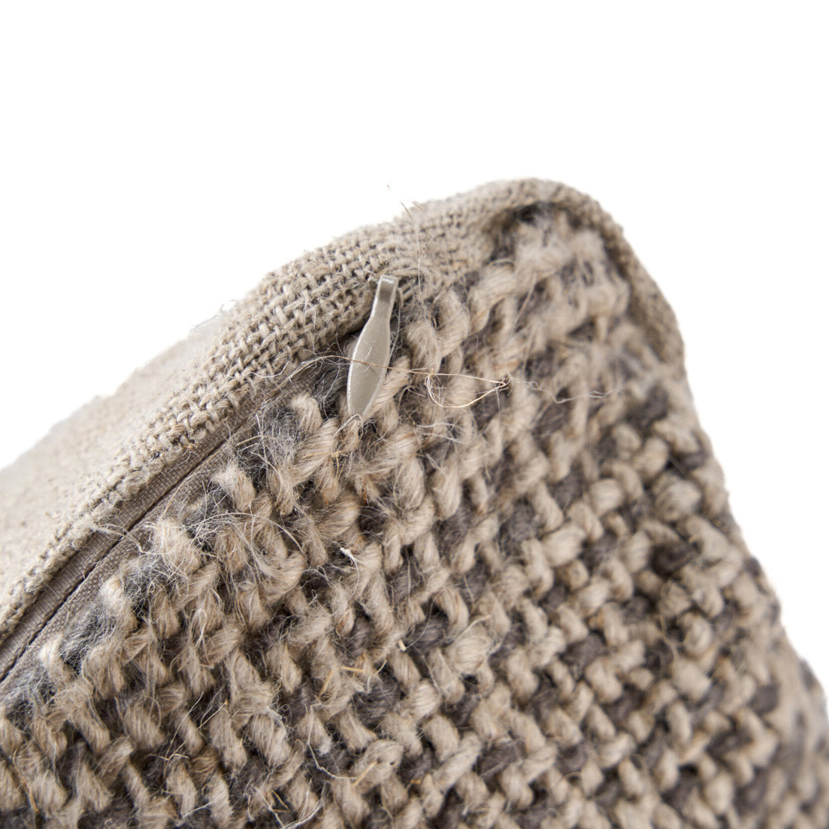 Bazar Bizar Antwerp The Linen Grain Cushion Cover - Natural Black
