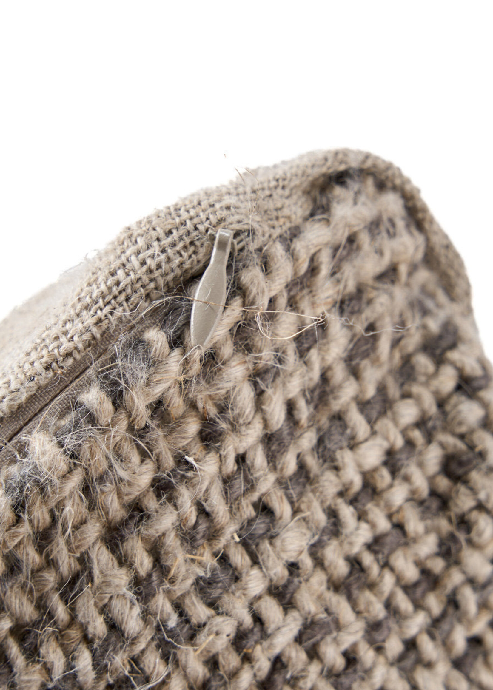 Bazar Bizar Antwerp The Linen Grain Cushion Cover - Natural Black
