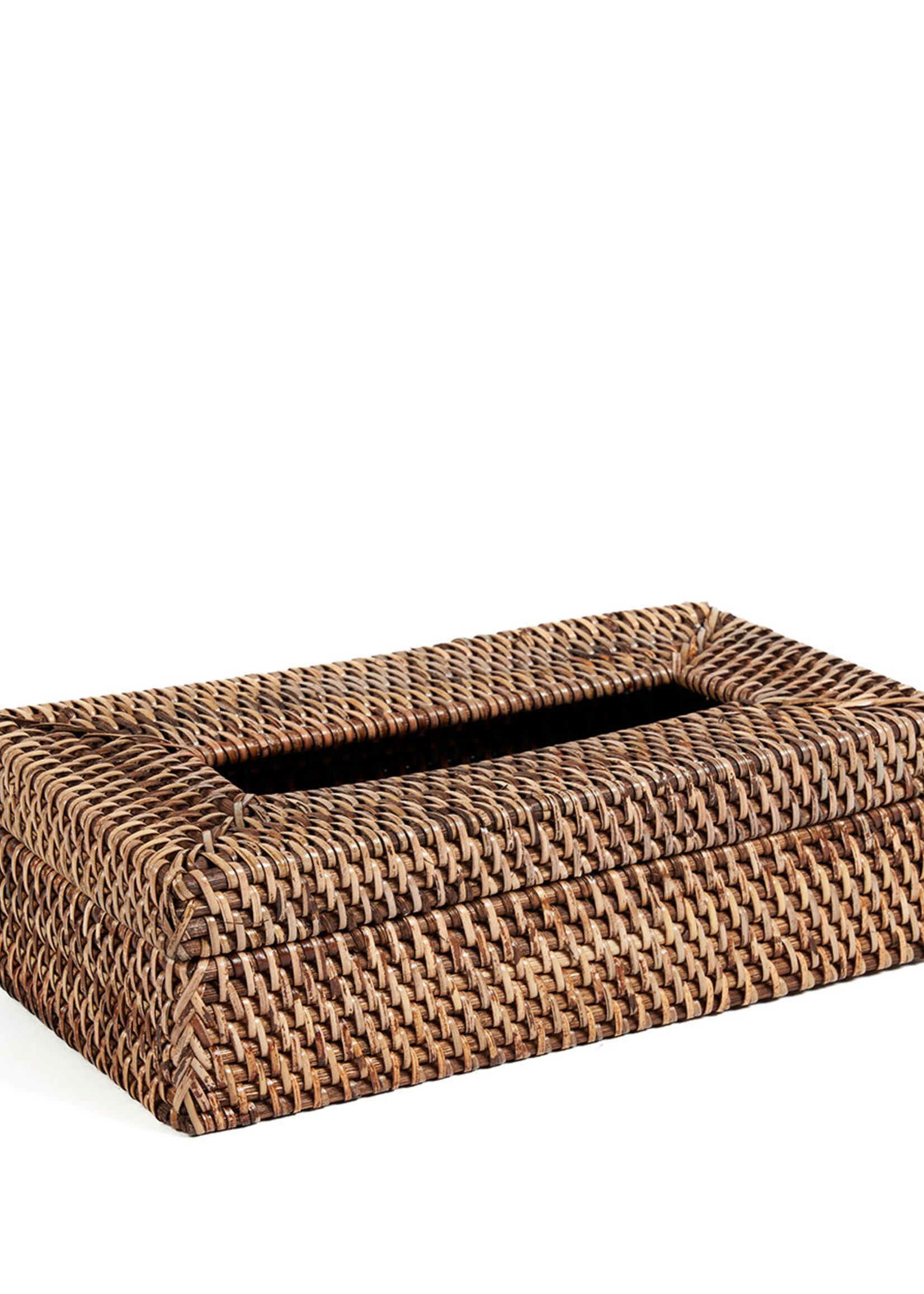Bazar Bizar Antwerp The Rattan Classic Tissue Box - Natural Brown