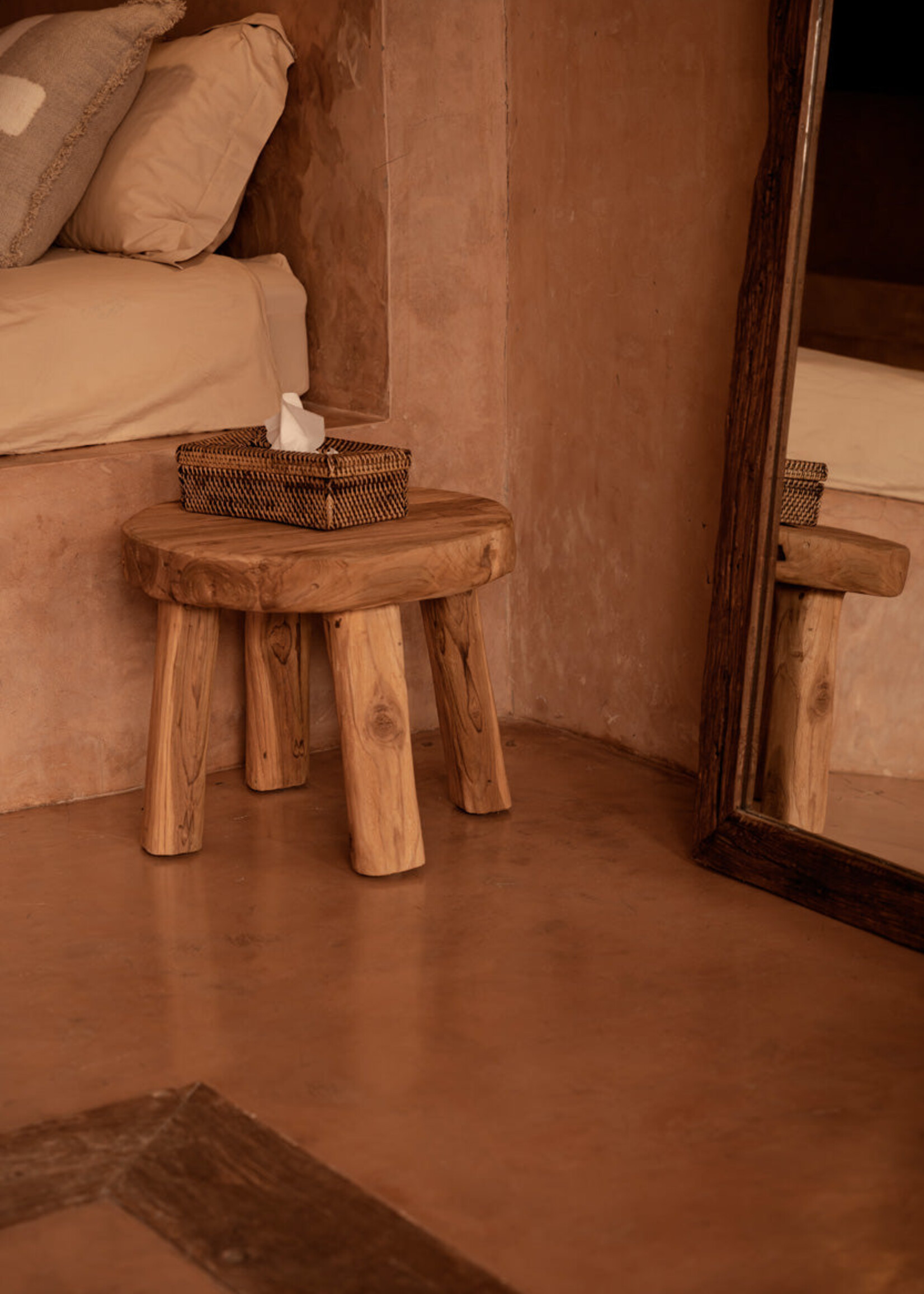 Bazar Bizar Antwerp The Rattan Classic Tissue Box - Natural Brown