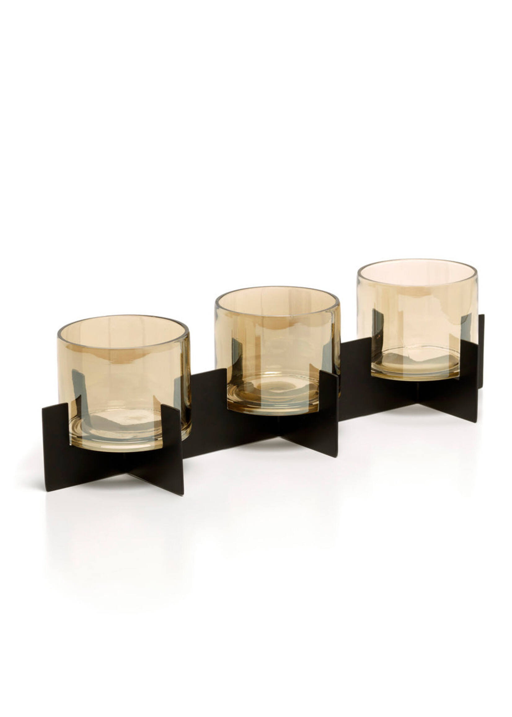 Bazar Bizar Antwerp The Trio Noir Candle Holder - Black