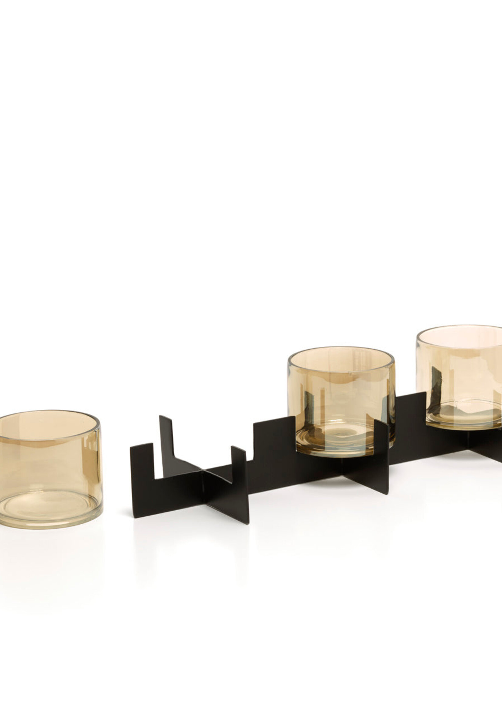 Bazar Bizar Antwerp The Trio Noir Candle Holder - Black