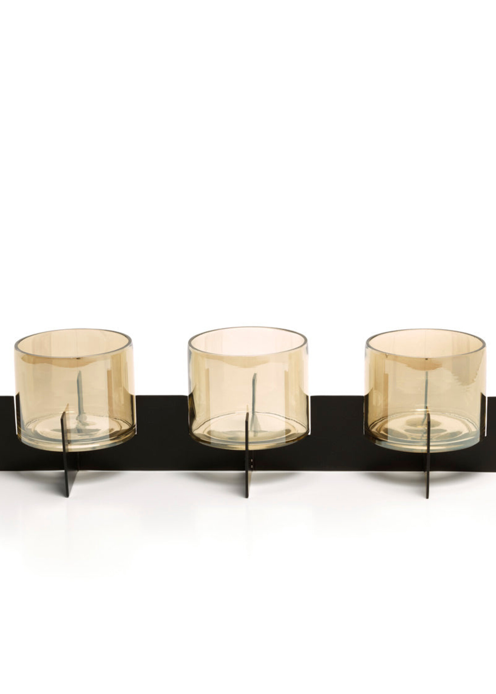 Bazar Bizar Antwerp The Trio Noir Candle Holder - Black