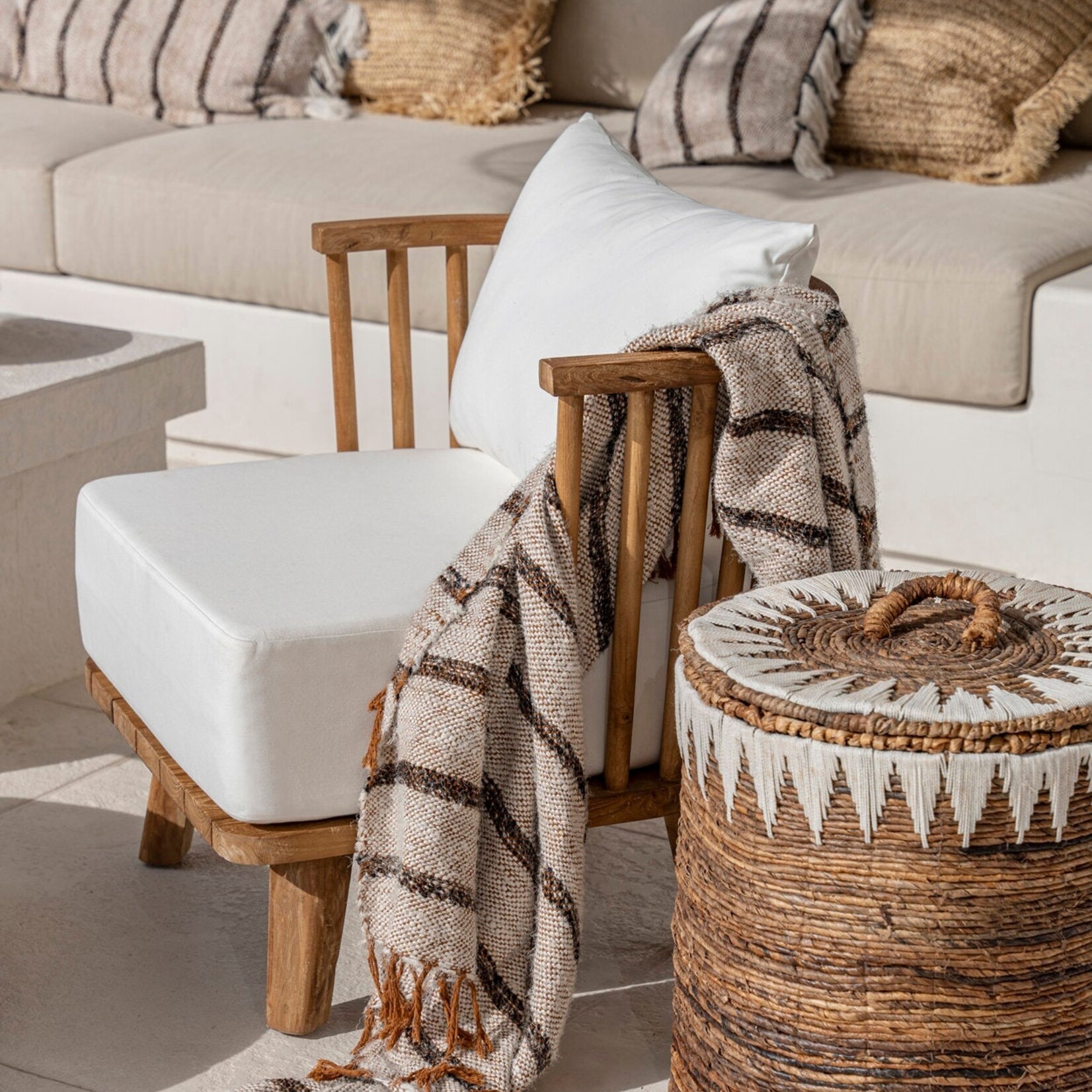 Bazar Bizar Antwerp The s'il vous Plaid - Bohemian White