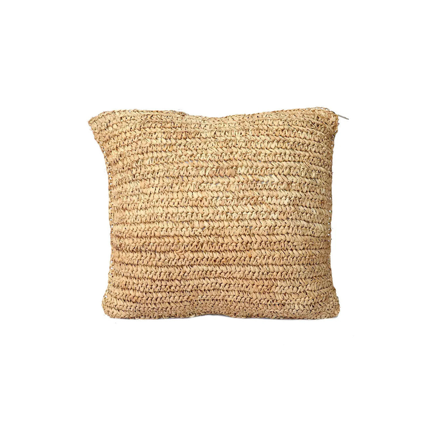Bazar Bizar Antwerp The Raffia Flores Cushion Cover Square - Natural - 40x40