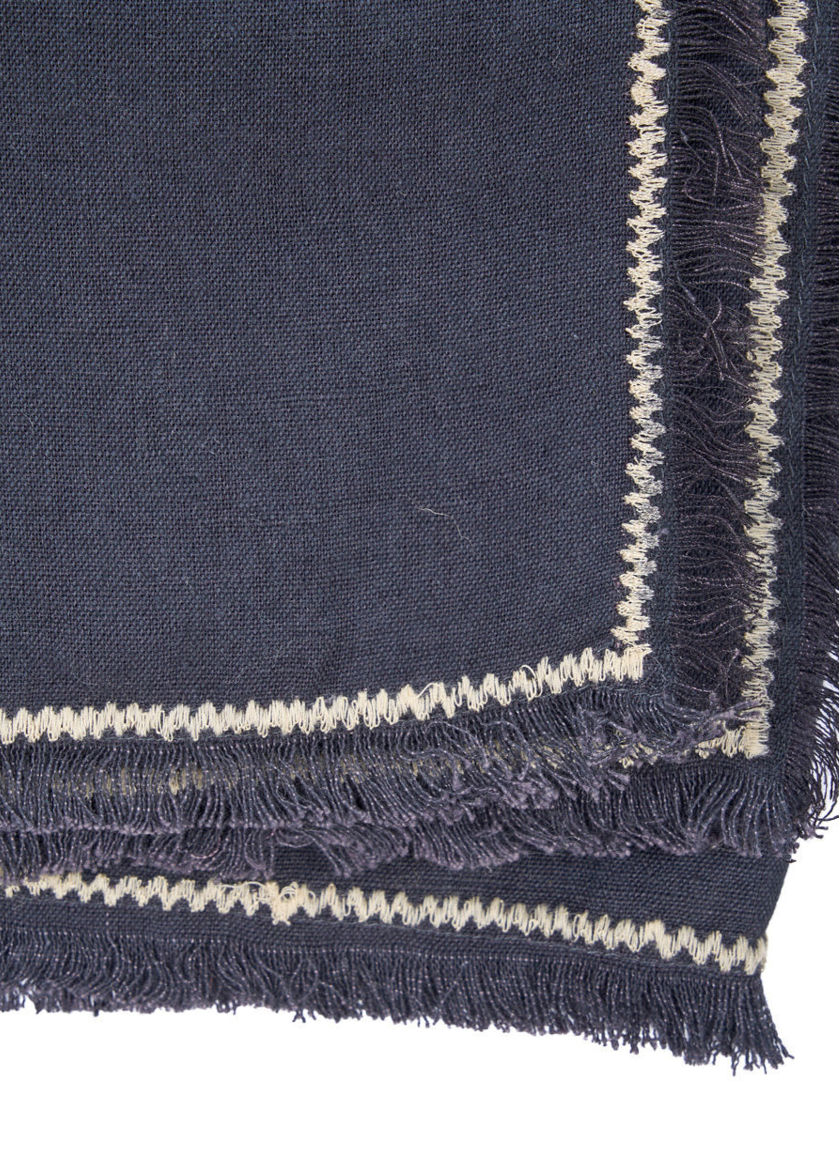 Bazar Bizar Antwerp The Tuscany Tablecloth - Black Natural - 150x250