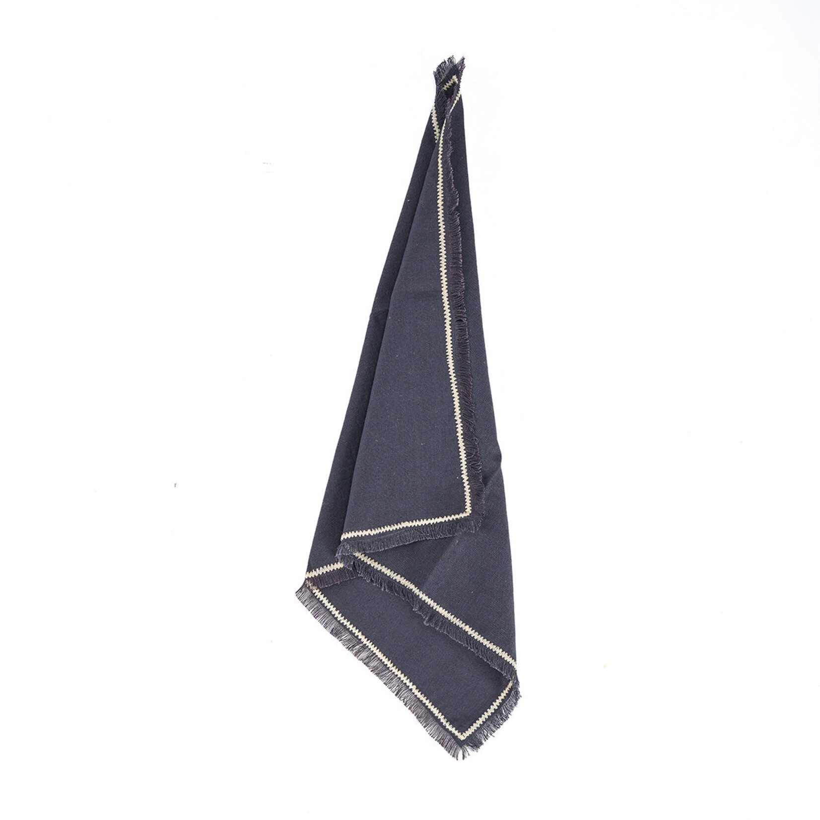 Bazar Bizar Antwerp The Tuscany Napkin - Black Natural - 45x45