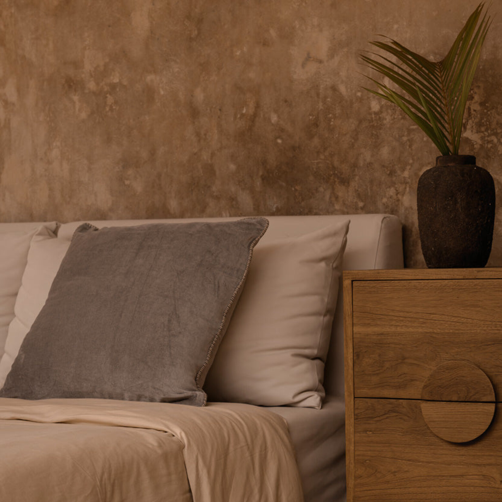 Bazar Bizar Antwerp The Velvet Crush Cushion Cover - Grey - 50x50
