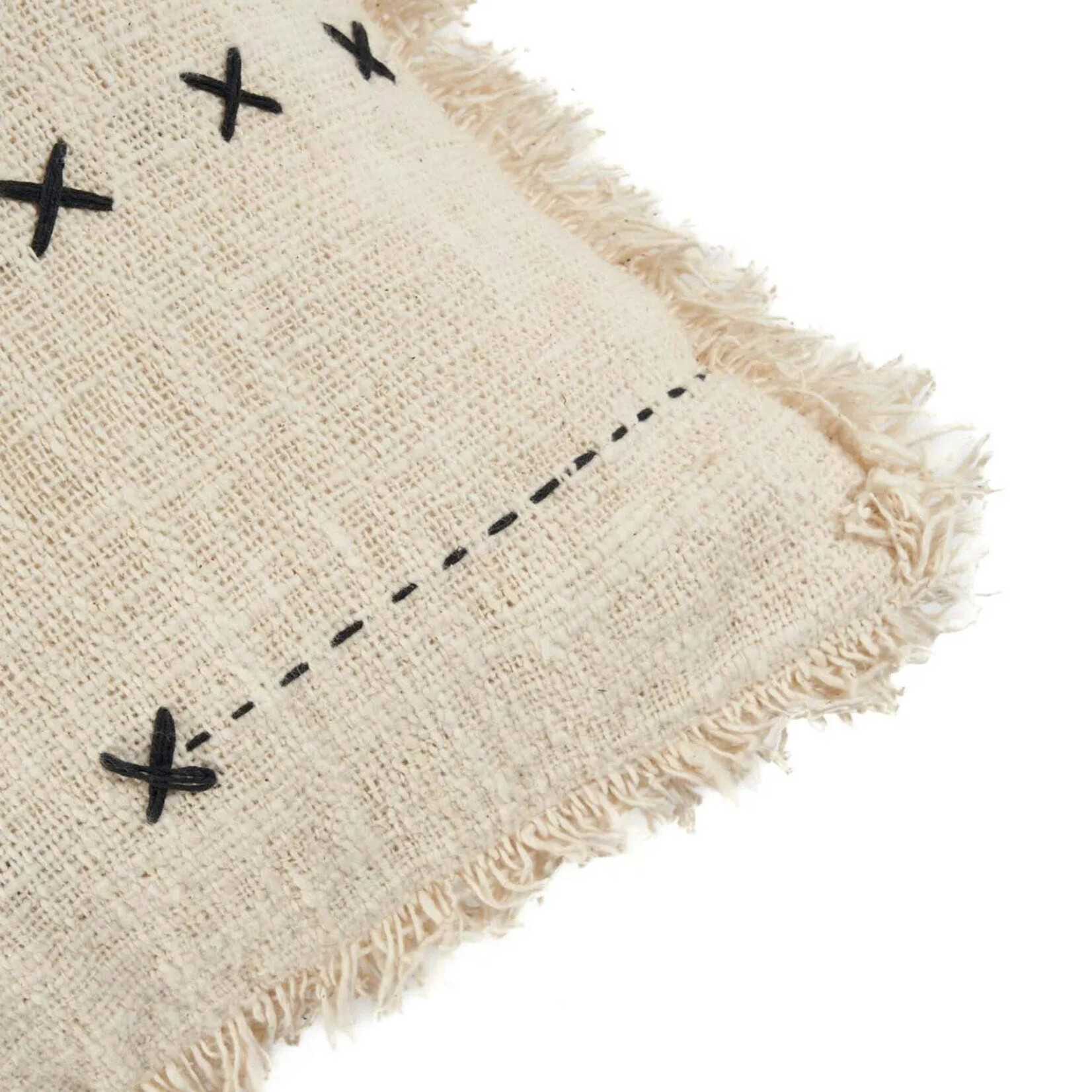 Bazar Bizar Antwerp The French Kiss Cushion Cover - Natural Black