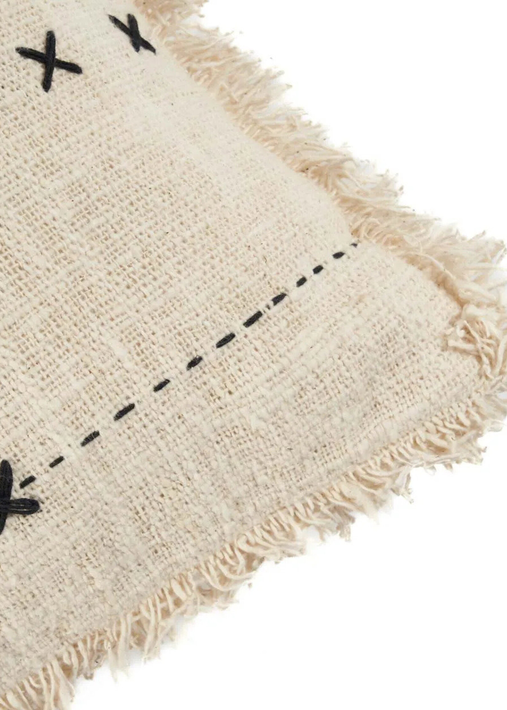 Bazar Bizar Antwerp The French Kiss Cushion Cover - Natural Black