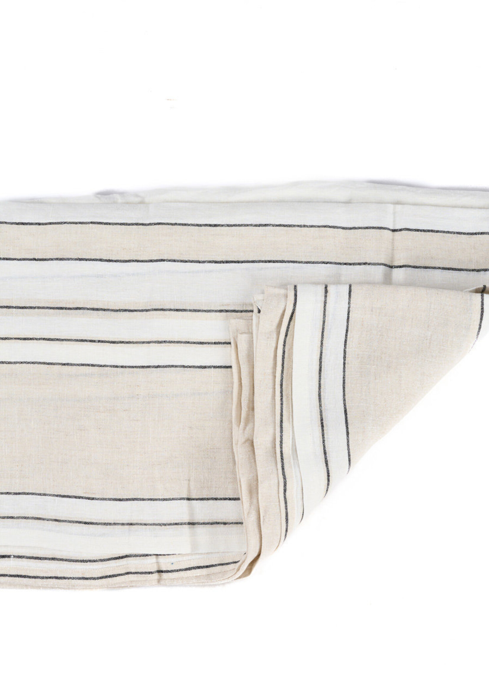 Bazar Bizar Antwerp The Provence Tablecloth - Natural Black White - 150x300