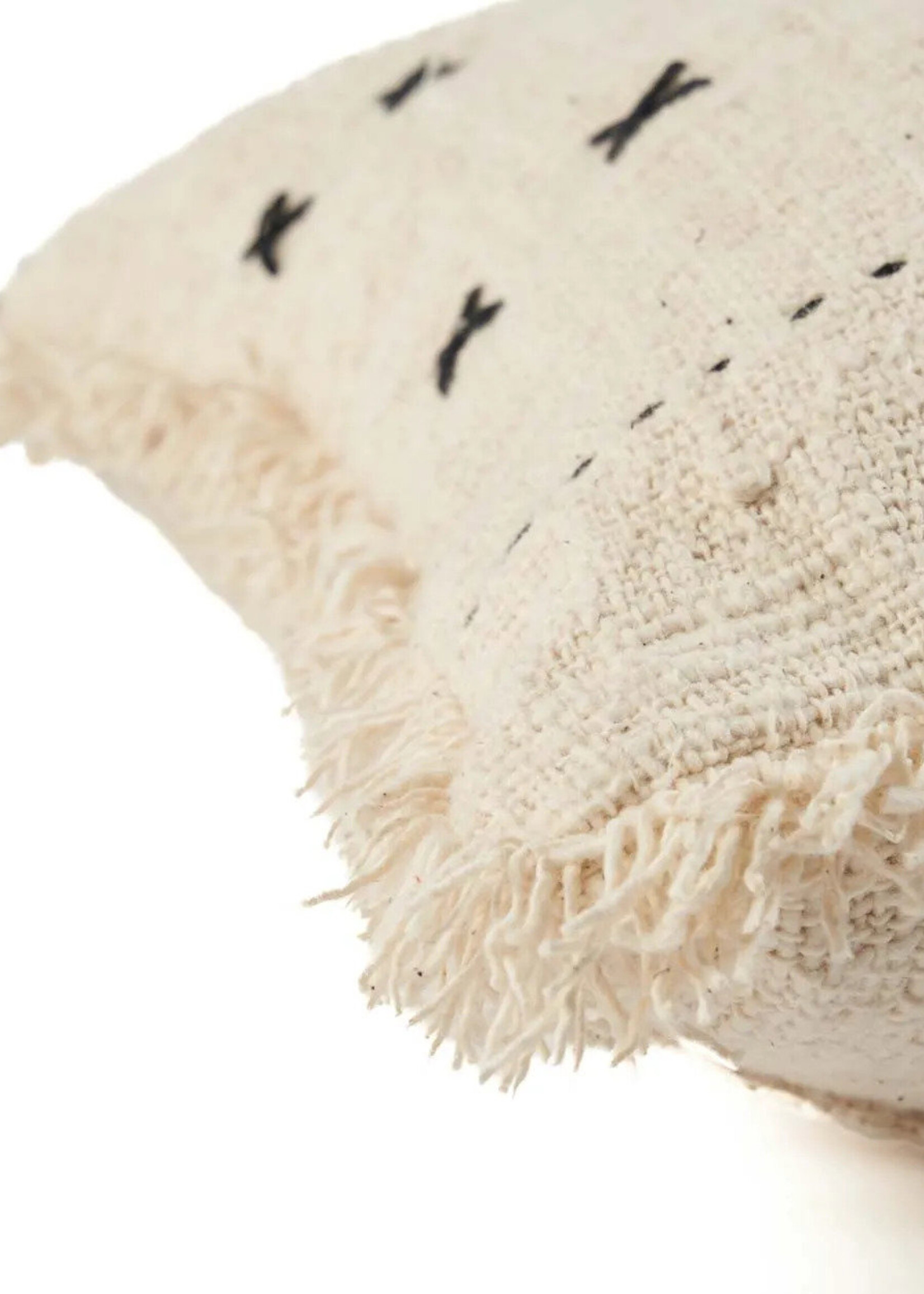 Bazar Bizar Antwerp The French Kiss Cushion Cover - Natural Black