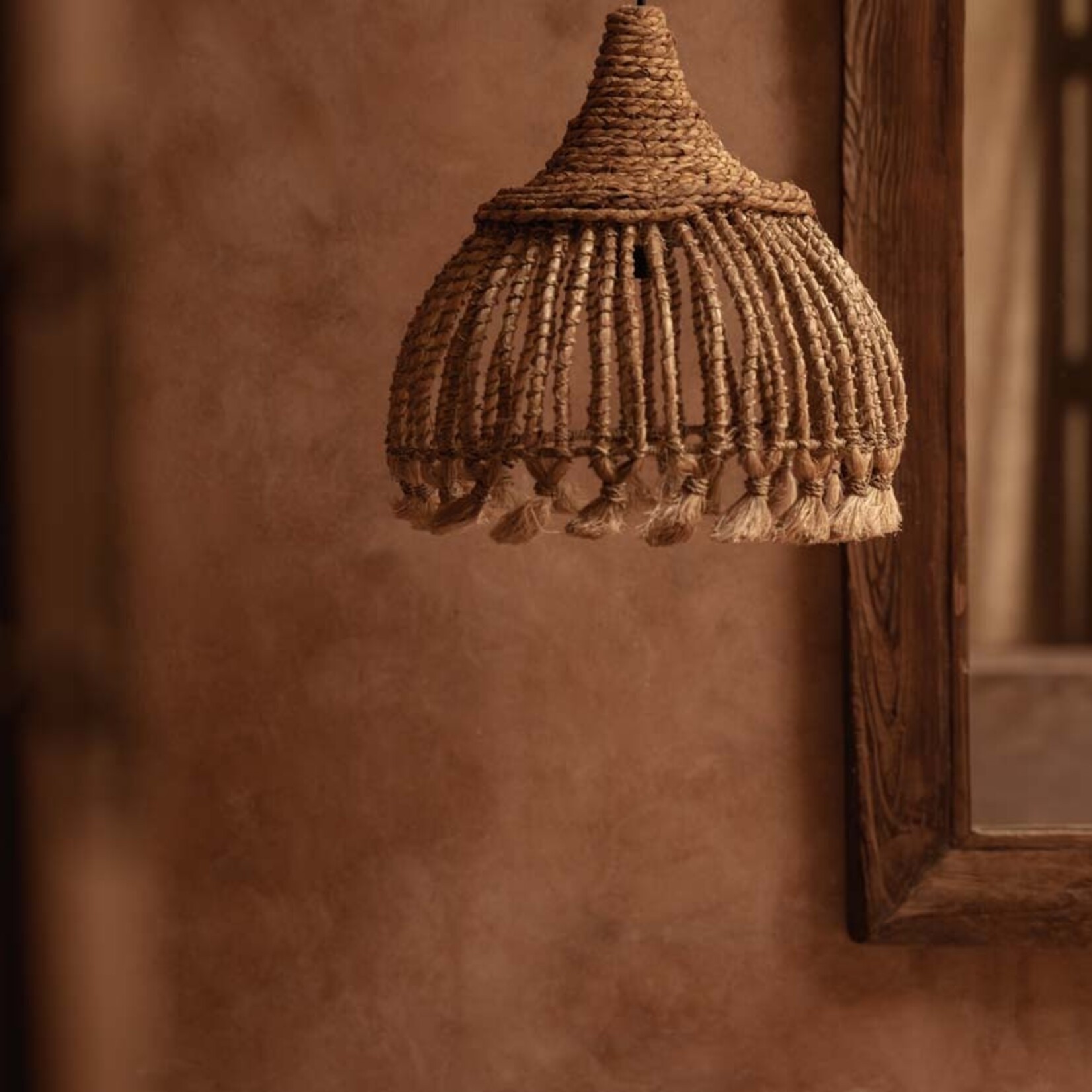 Bazar Bizar Antwerp The Abaca Tassel Pendant - Natural - S