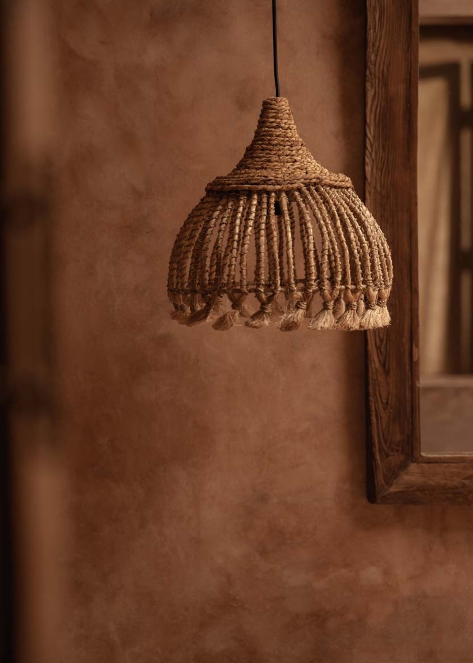 Bazar Bizar Antwerp The Abaca Tassel Pendant - Natural - S