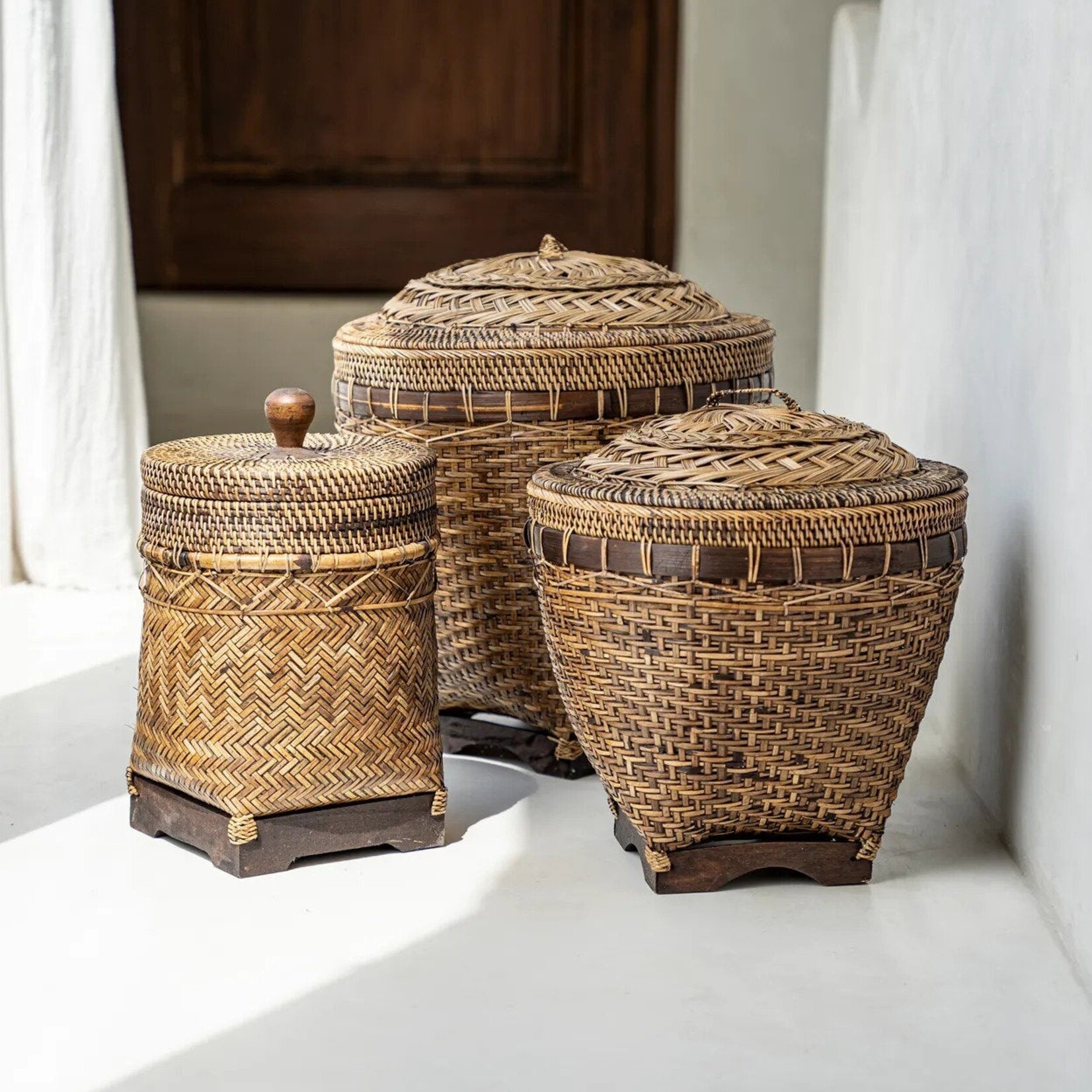 Bazar Bizar Antwerp The Colonial Storage Basket - Natural Brown - M