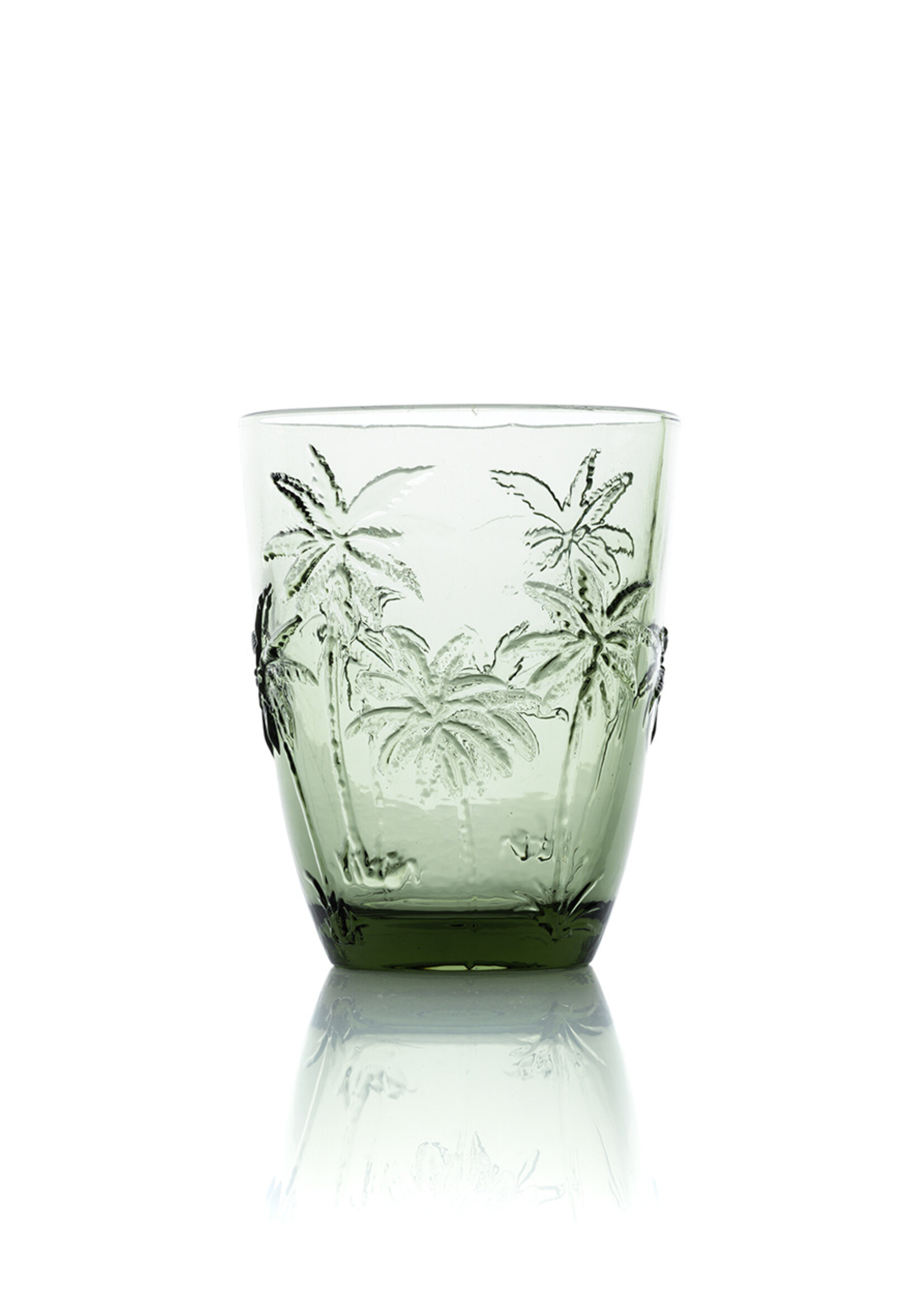Bazar Bizar Antwerp The Palm Breeze Water Glass - Green