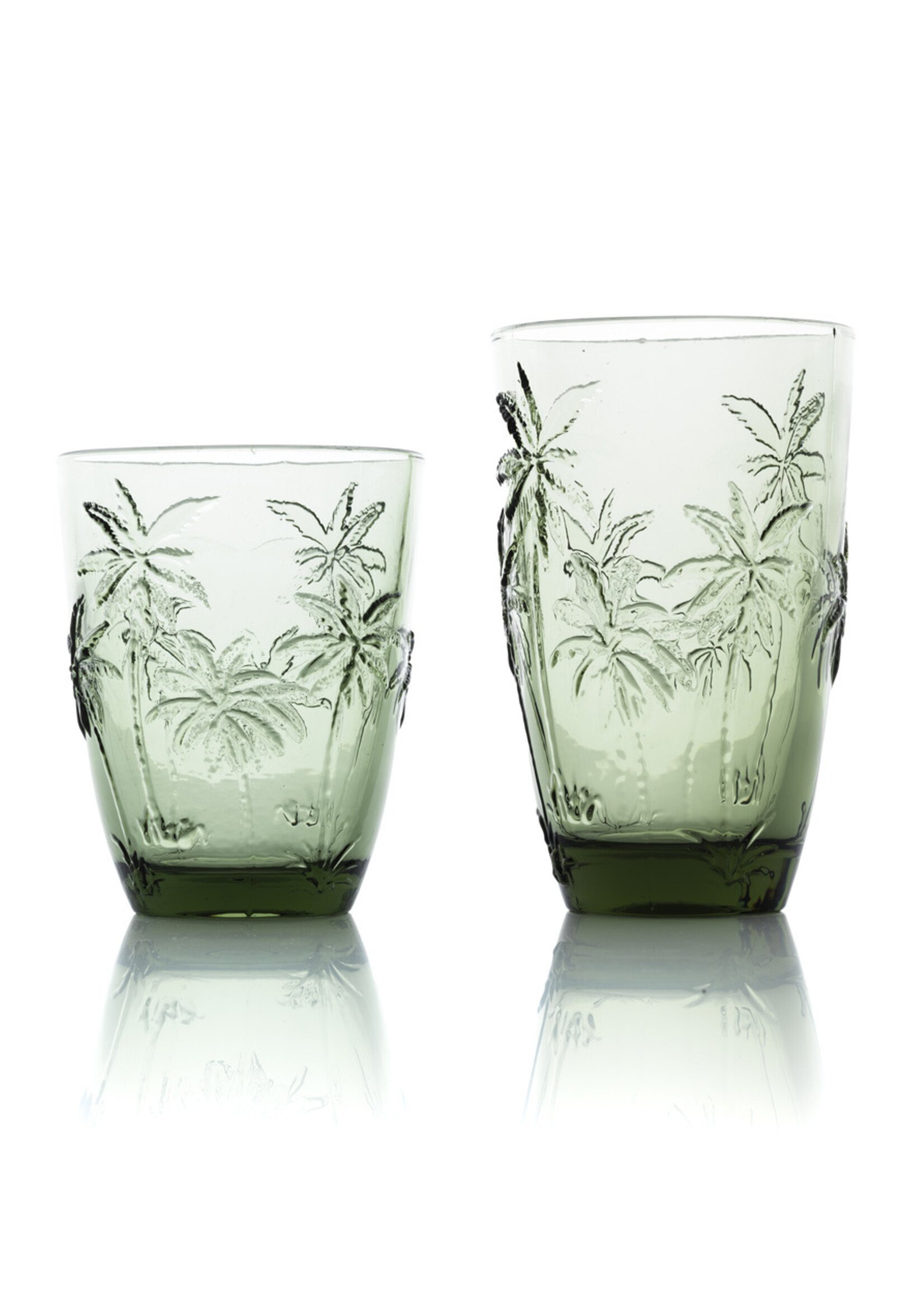 Bazar Bizar Antwerp The Palm Breeze Water Glass - Green