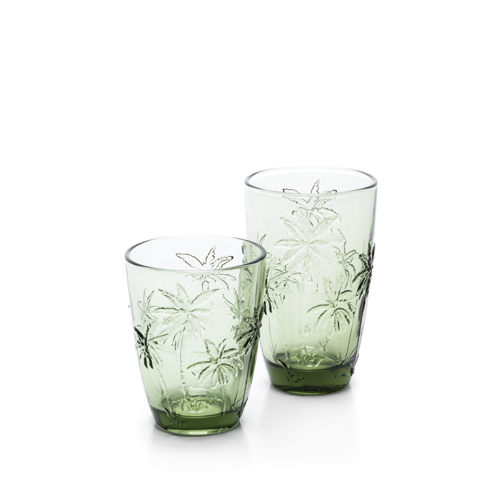 Bazar Bizar Antwerp The Palm Breeze Water Glass - Green