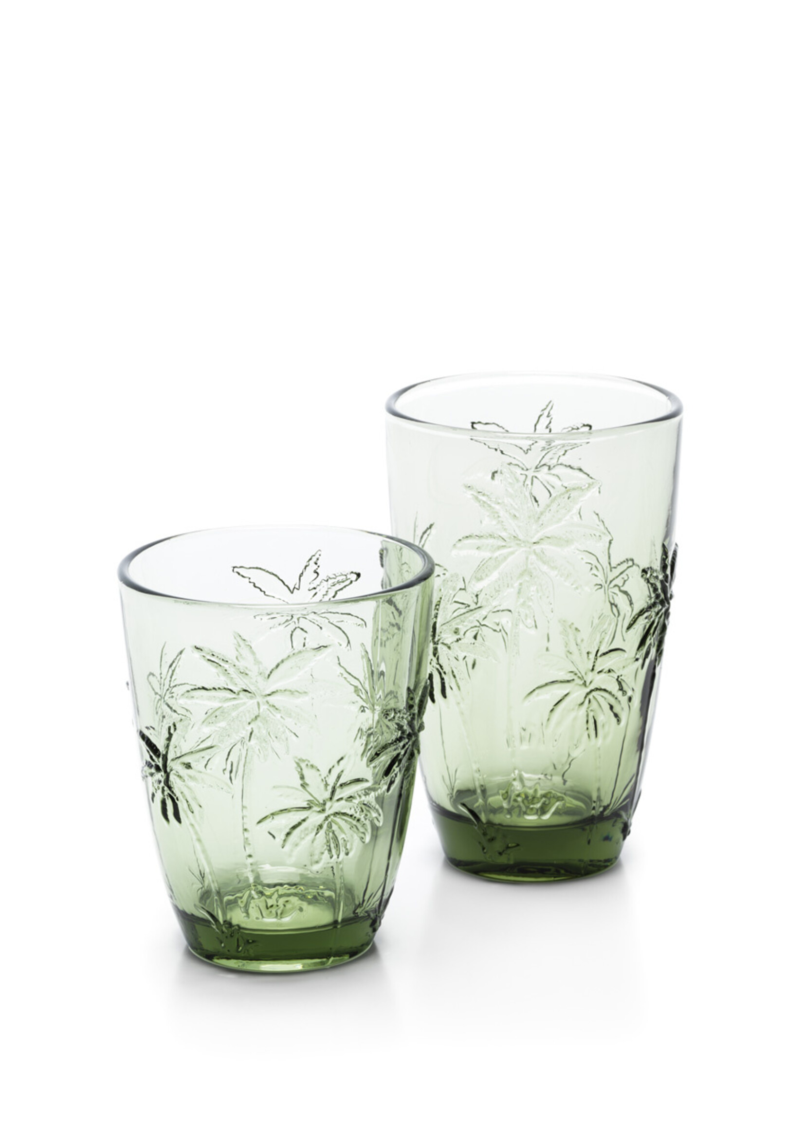 Bazar Bizar Antwerp The Palm Breeze Water Glass - Green
