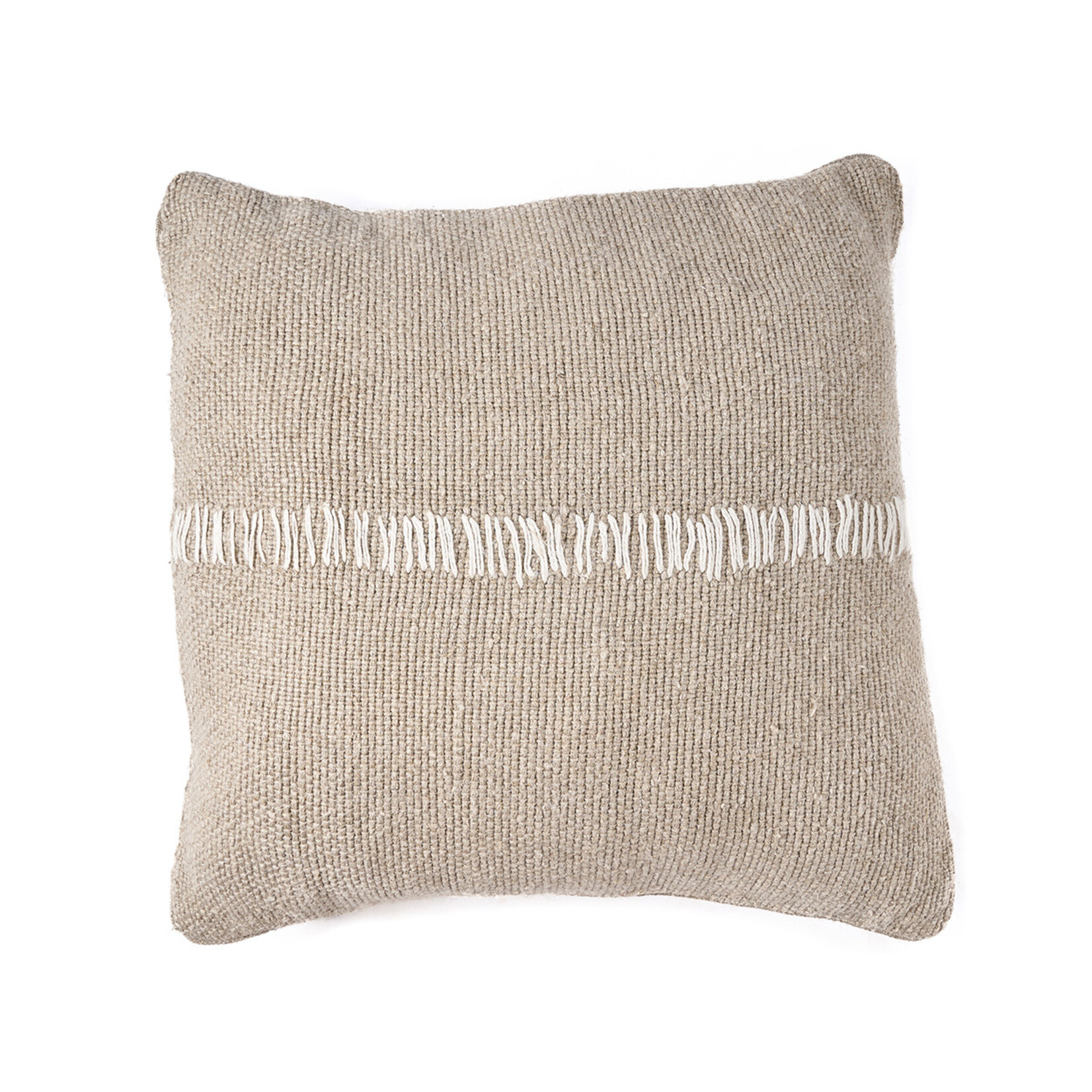 Bazar Bizar Antwerp The Linen Stitch Cushion Cover - Natural White