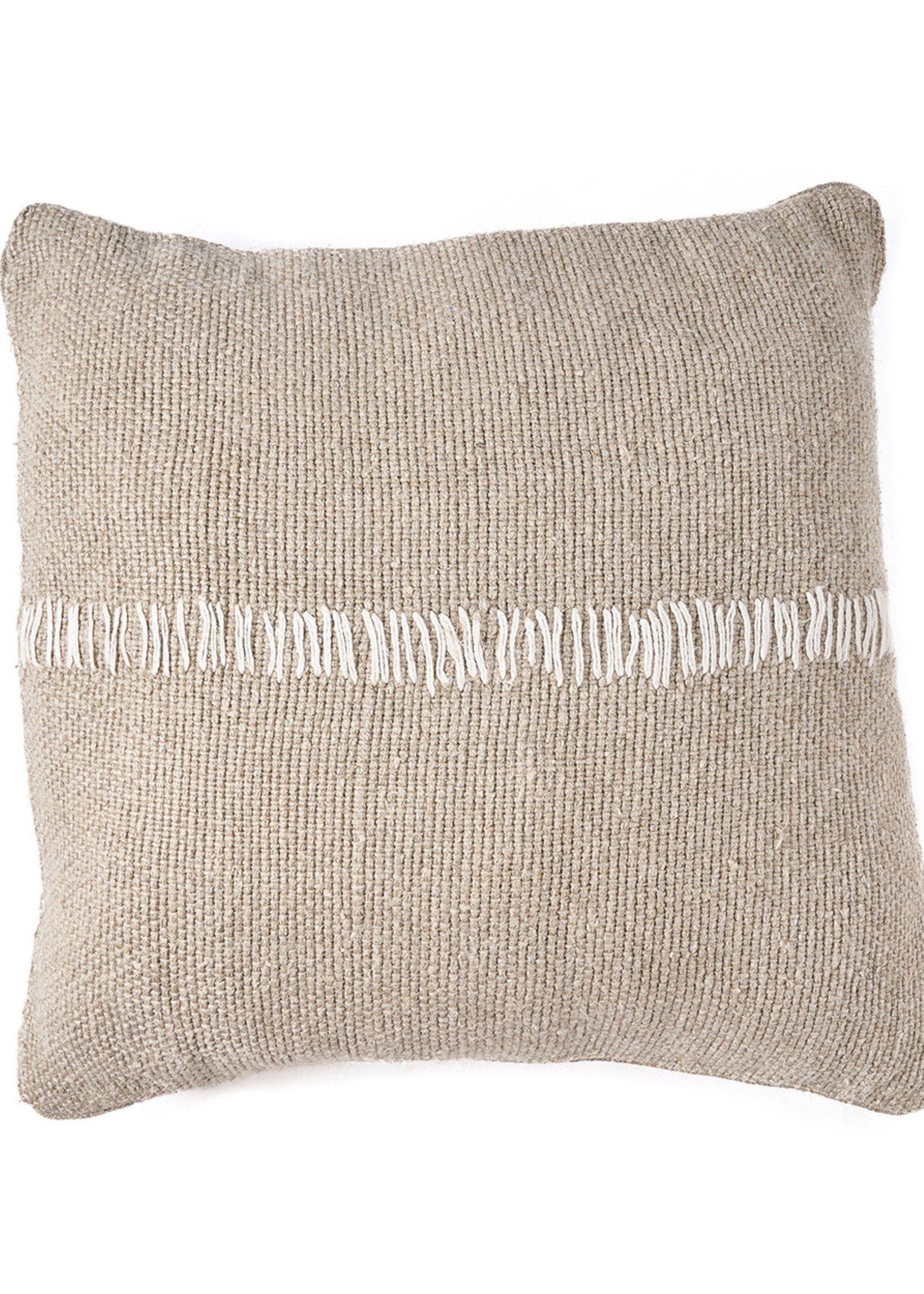 Bazar Bizar Antwerp The Linen Stitch Cushion Cover - Natural White