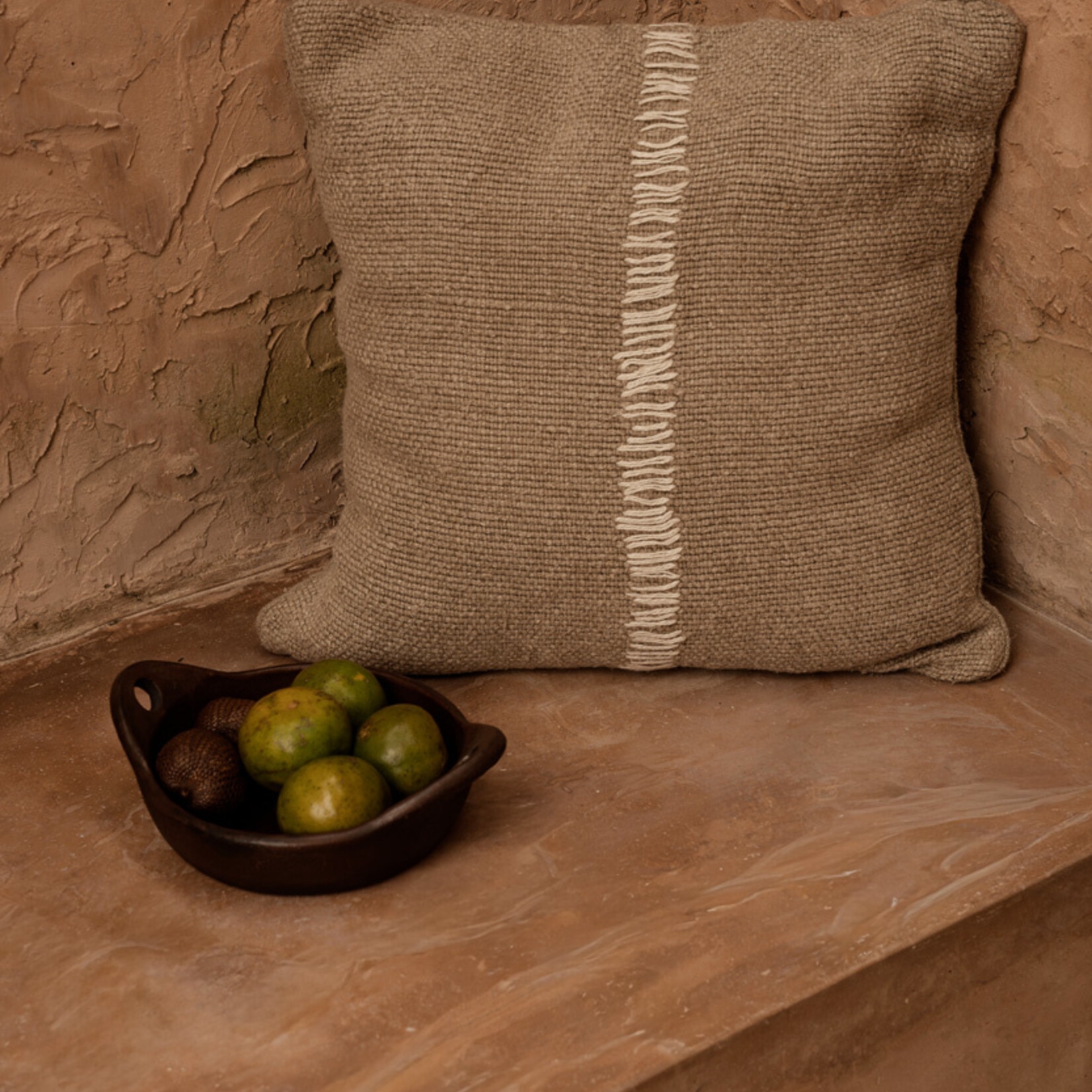 Bazar Bizar Antwerp The Linen Stitch Cushion Cover - Natural White