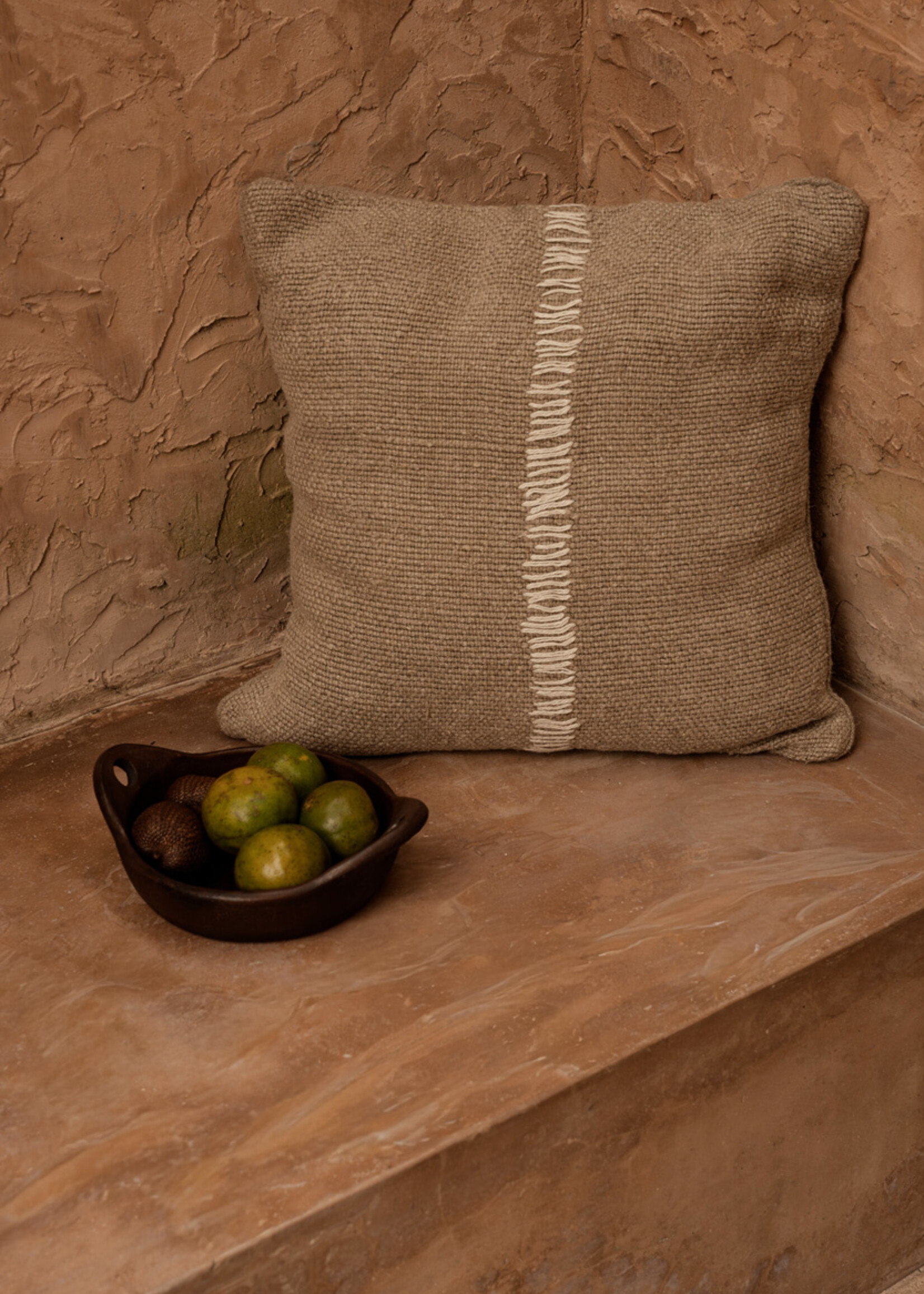 Bazar Bizar Antwerp The Linen Stitch Cushion Cover - Natural White