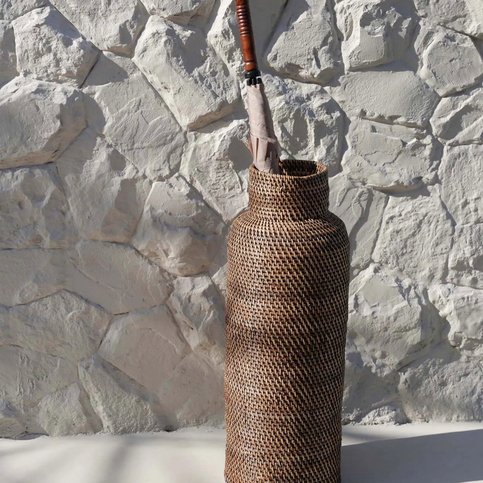 Bazar Bizar Antwerp The Colonial Umbrella Basket - Natural Brown