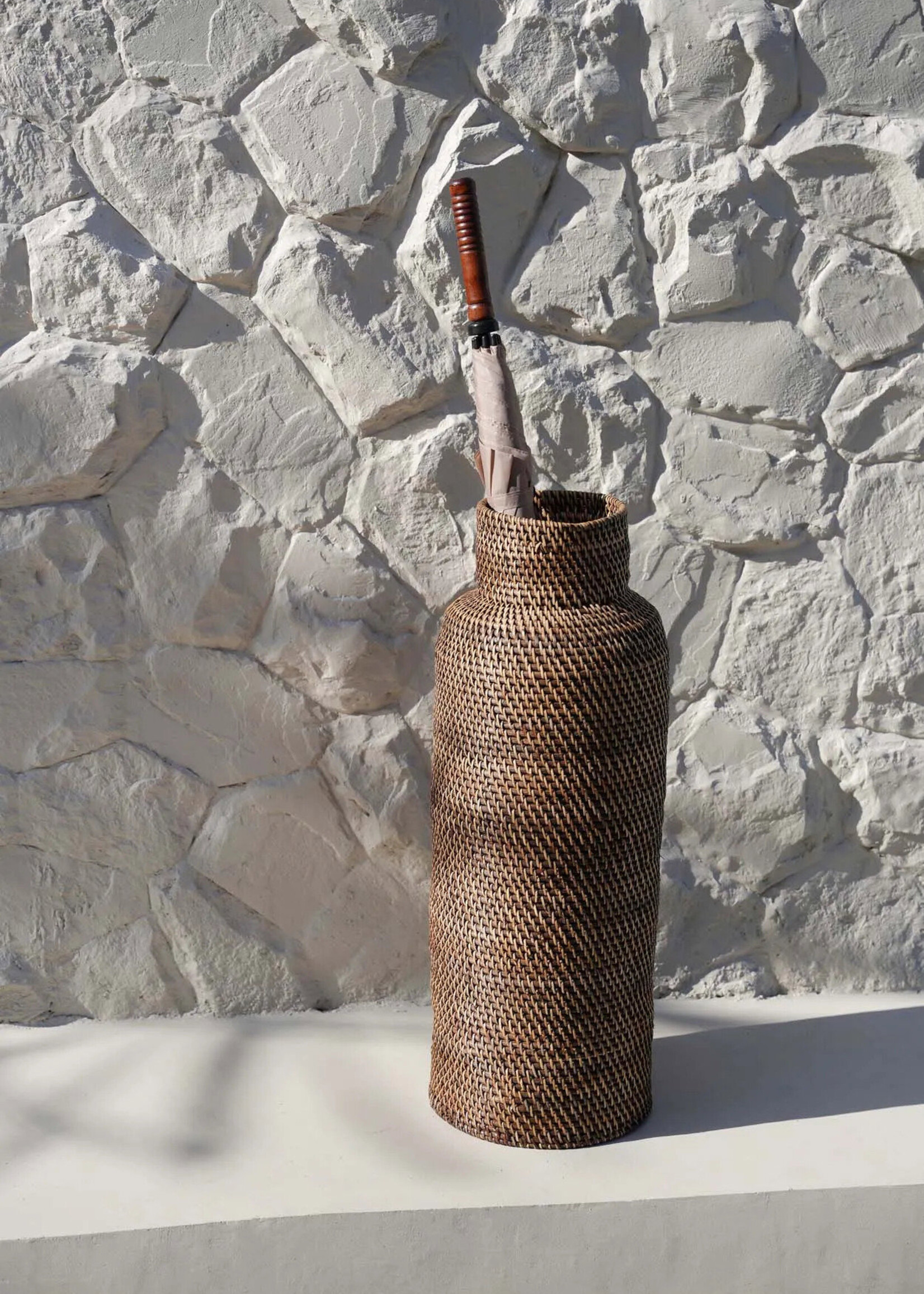 Bazar Bizar Antwerp The Colonial Umbrella Basket - Natural Brown