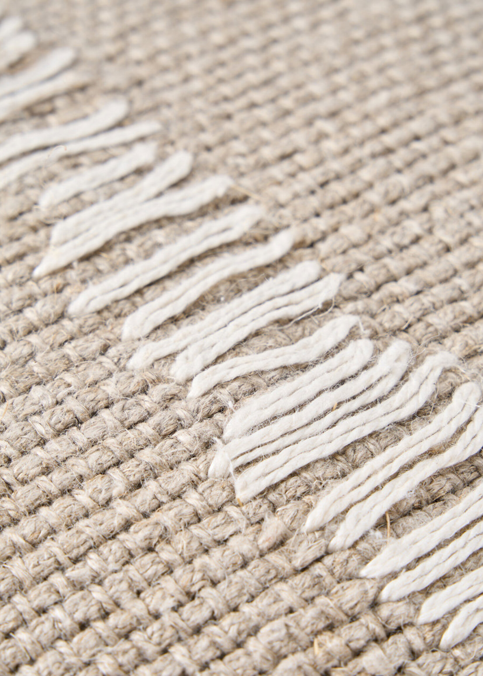 Bazar Bizar Antwerp The Linen Stitch Cushion Cover - Natural White