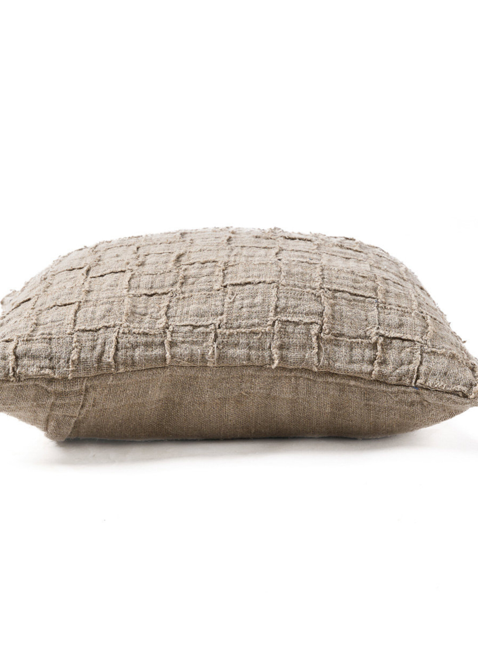 Bazar Bizar Antwerp The Linen Damier Cushion Cover - Natural