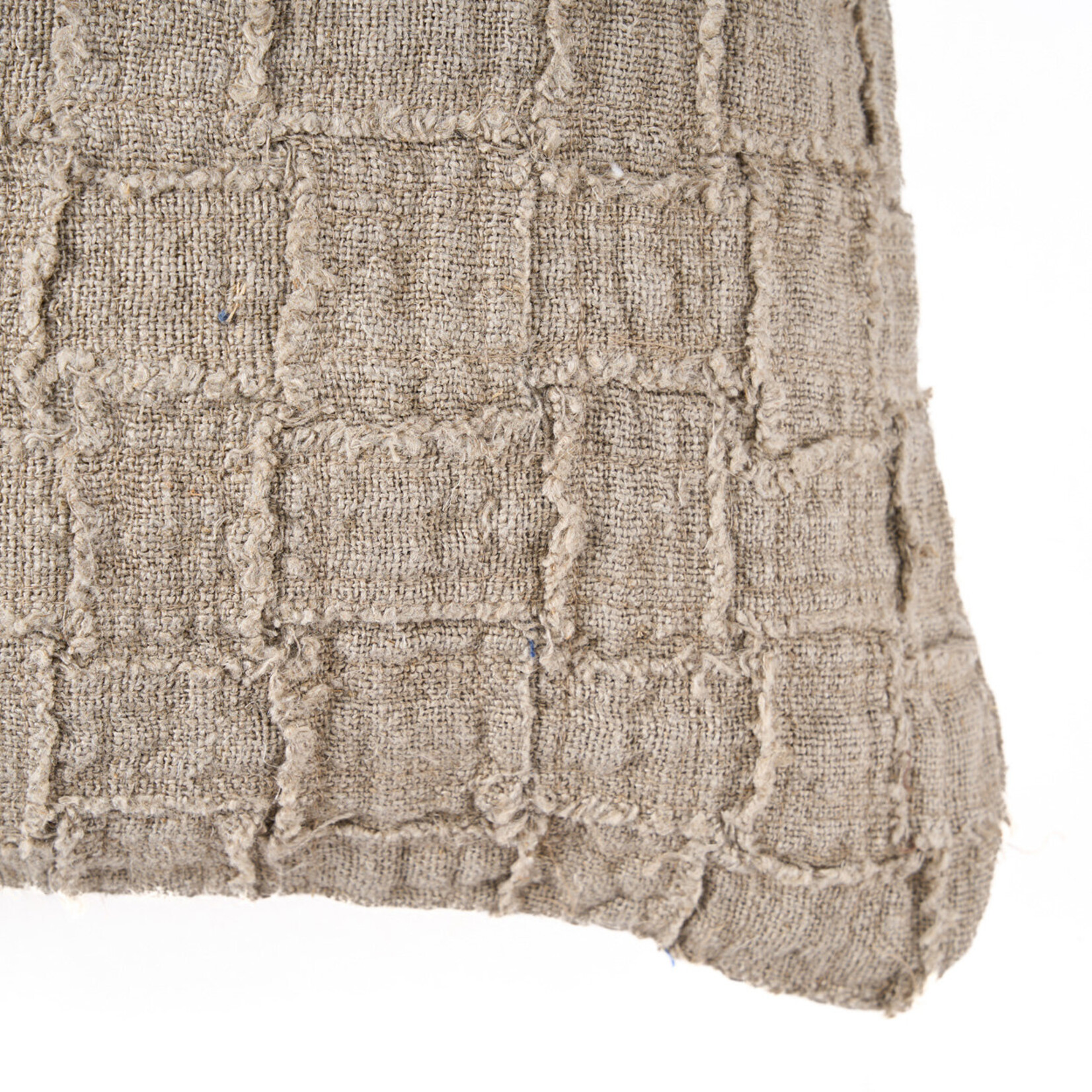 Bazar Bizar Antwerp The Linen Damier Cushion Cover - Natural