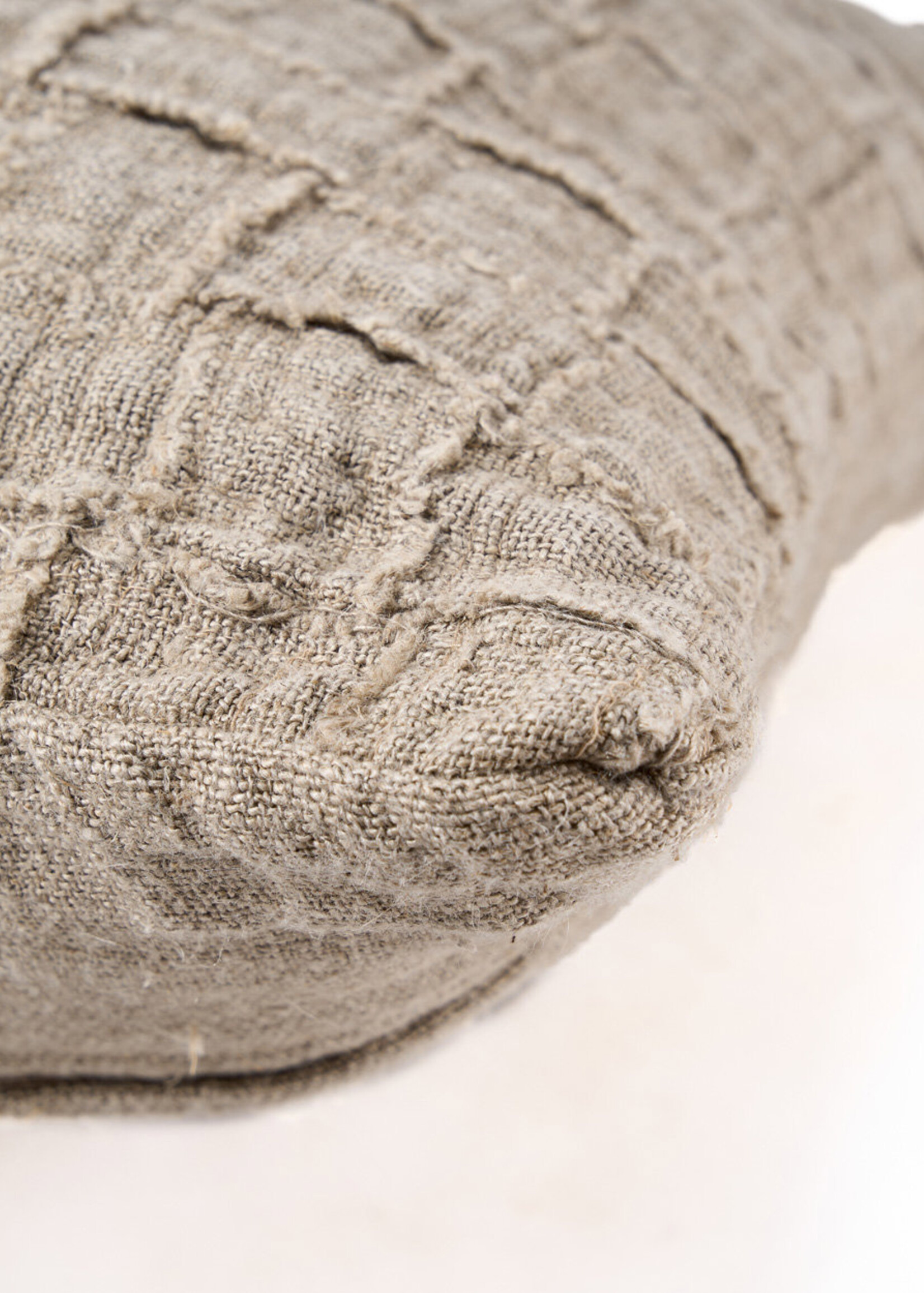 Bazar Bizar Antwerp The Linen Damier Cushion Cover - Natural