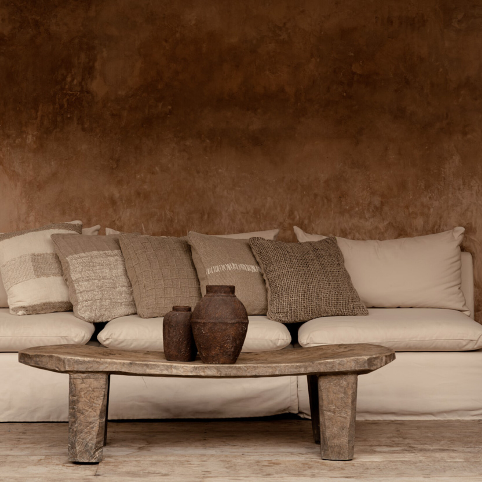 Bazar Bizar Antwerp The Linen Stitch Cushion Cover - Natural White