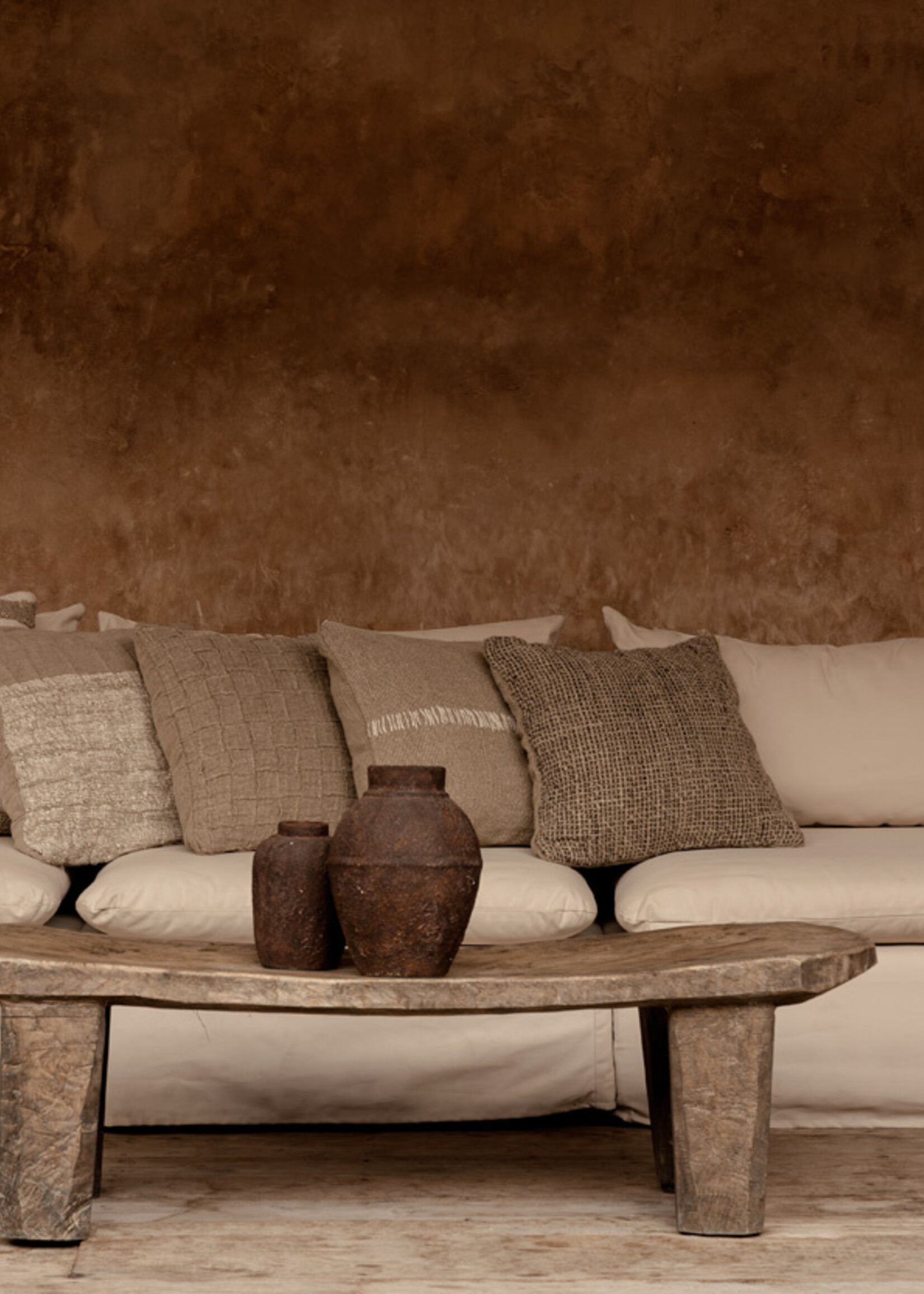 Bazar Bizar Antwerp The Linen Stitch Cushion Cover - Natural White