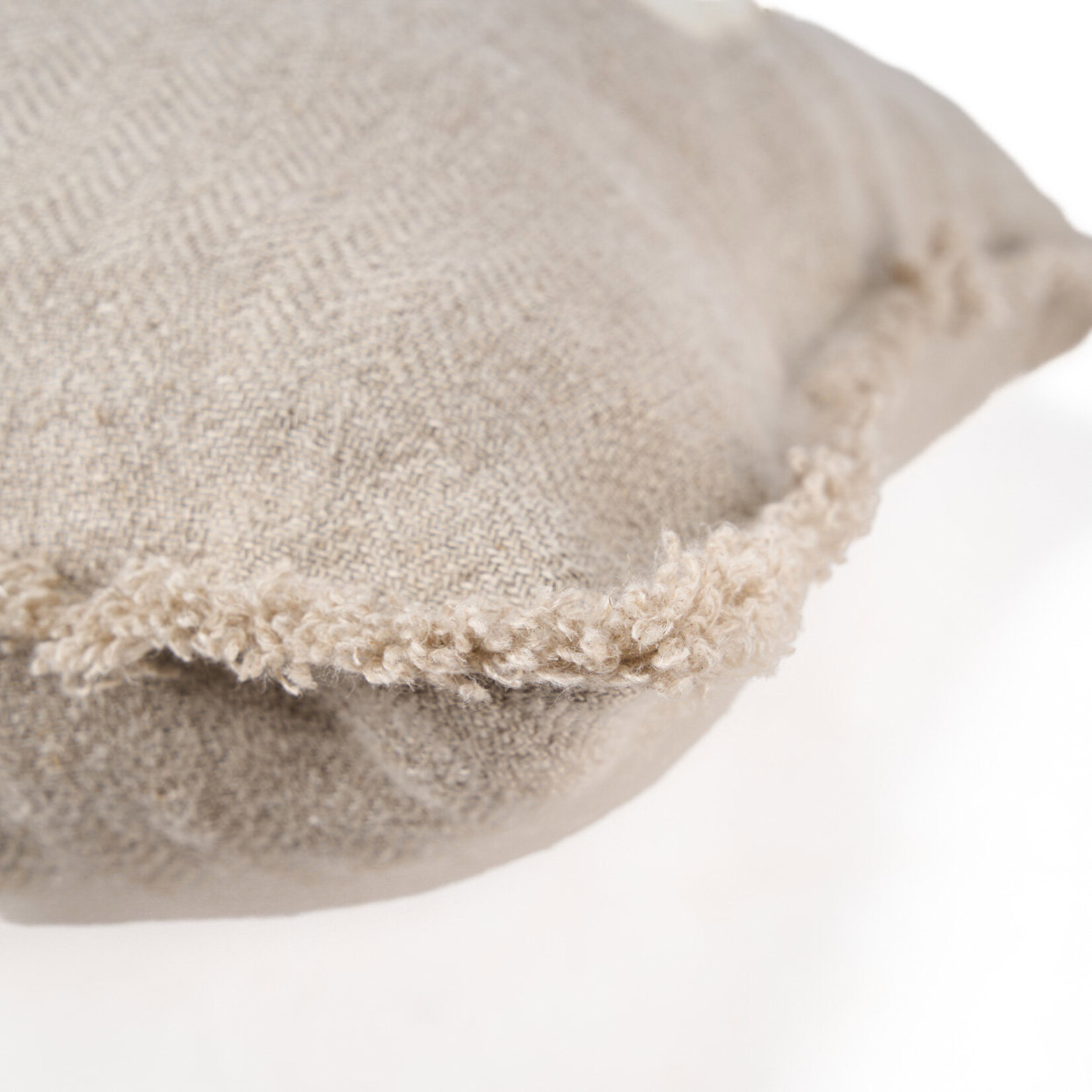 Bazar Bizar Antwerp The Ivory Cross Cushion Cover - Natural White - 50x50