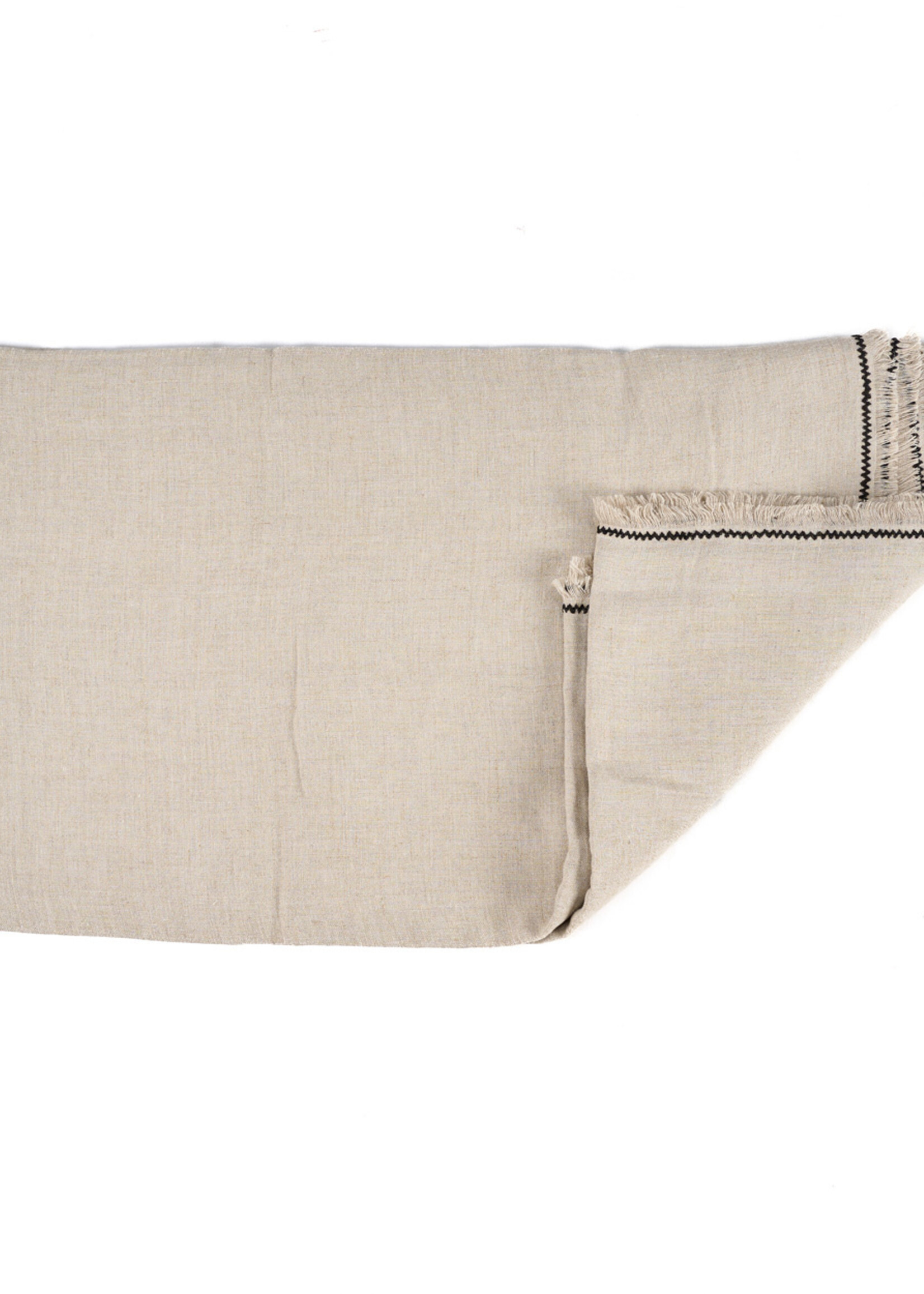 Bazar Bizar Antwerp The Tuscany Tablecloth - Natural Black - 150x300