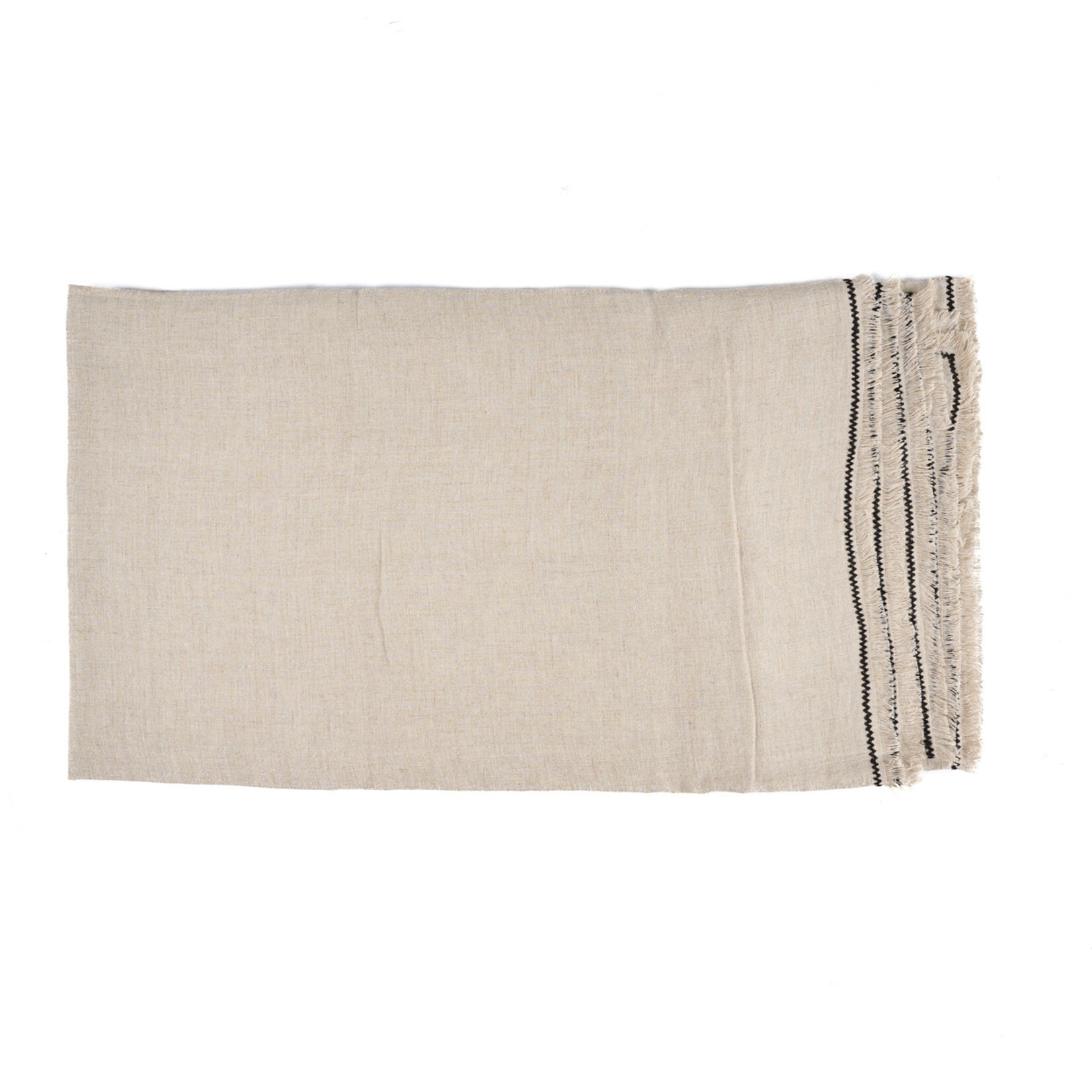 Bazar Bizar Antwerp The Tuscany Tablecloth - Natural Black - 150x300
