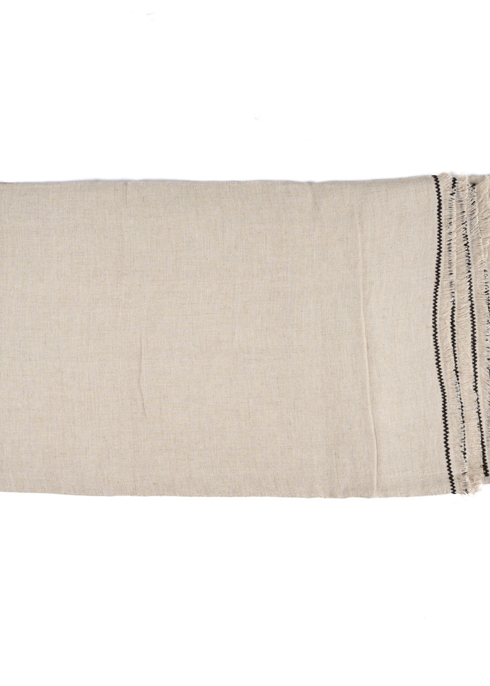 Bazar Bizar Antwerp The Tuscany Tablecloth - Natural Black - 150x300