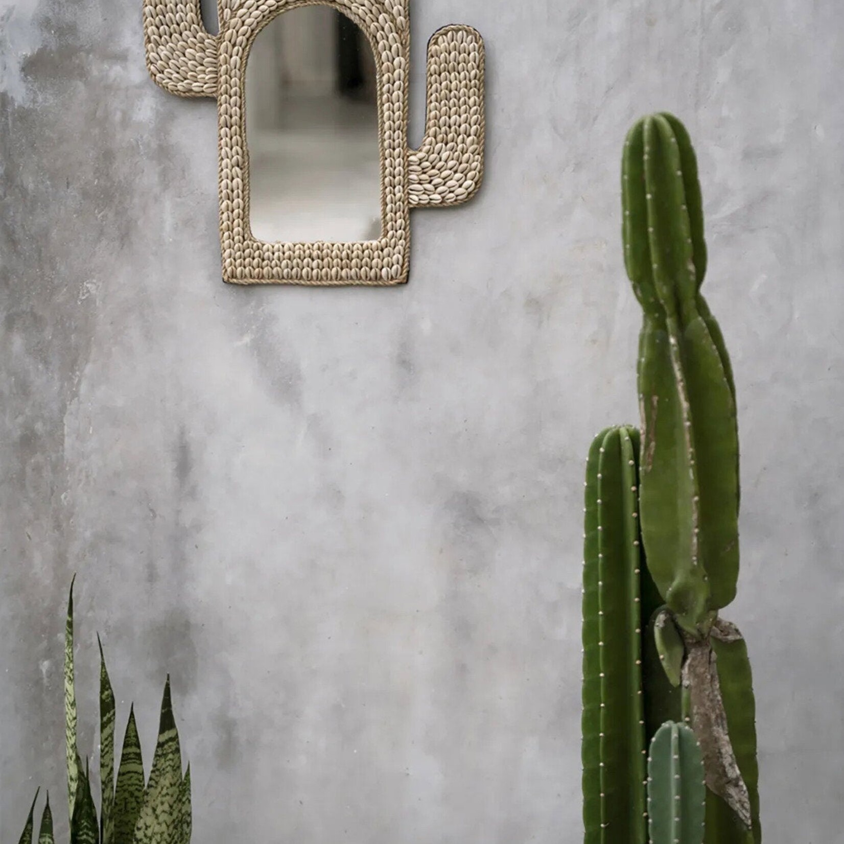Bazar Bizar Antwerp The Cactus Shell Mirror - White