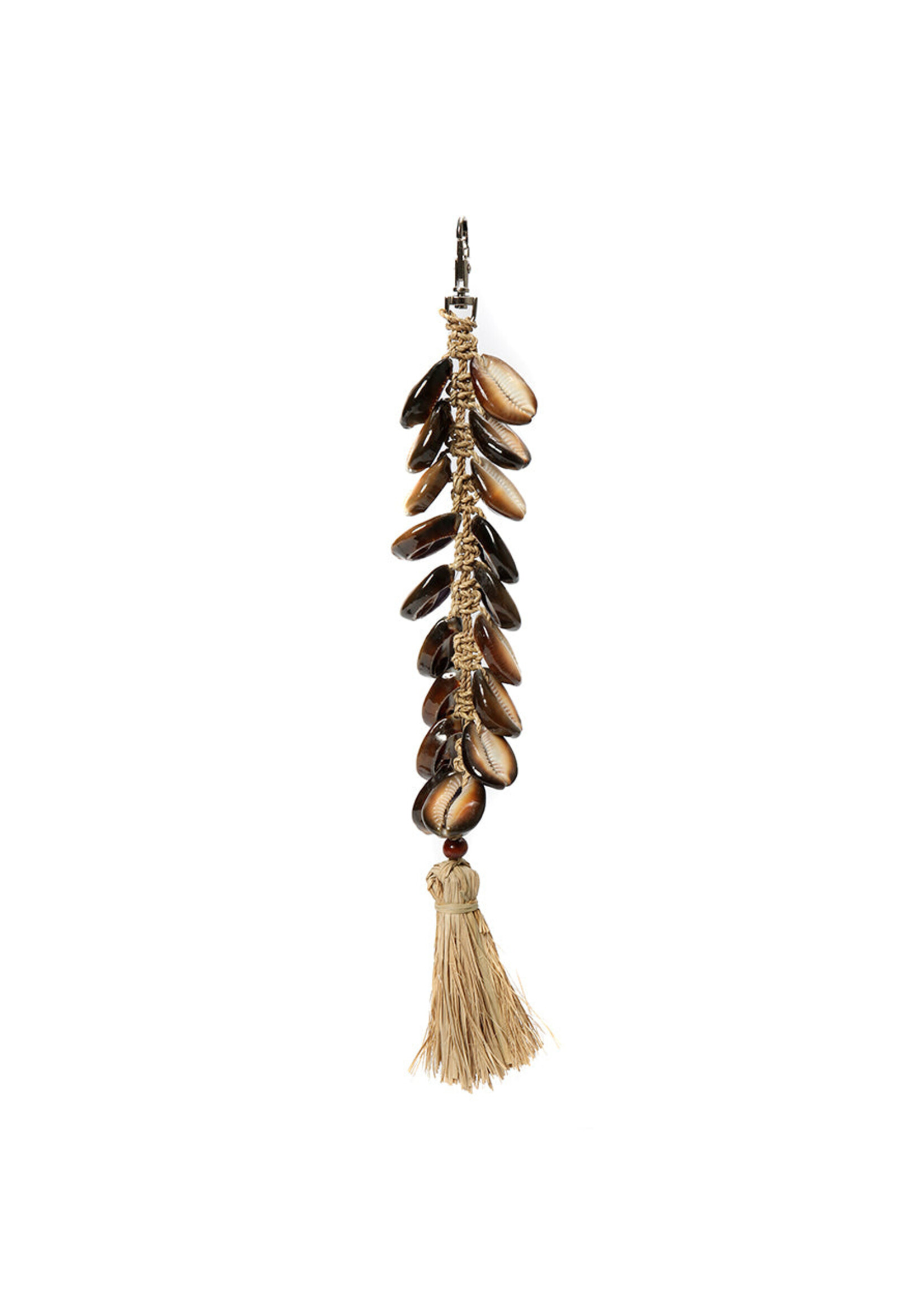 Bazar Bizar Antwerp The Raffia Fishbone Keychain - Natural Black